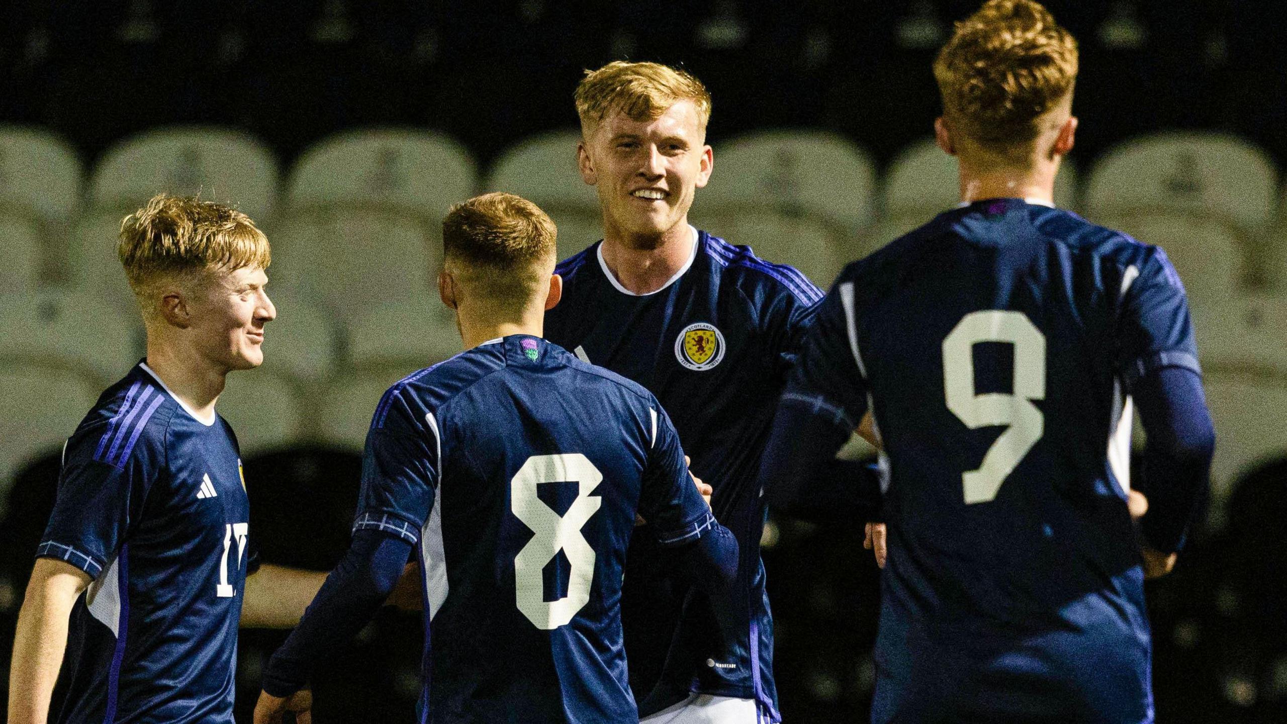 Scotland Under-21s celebrate