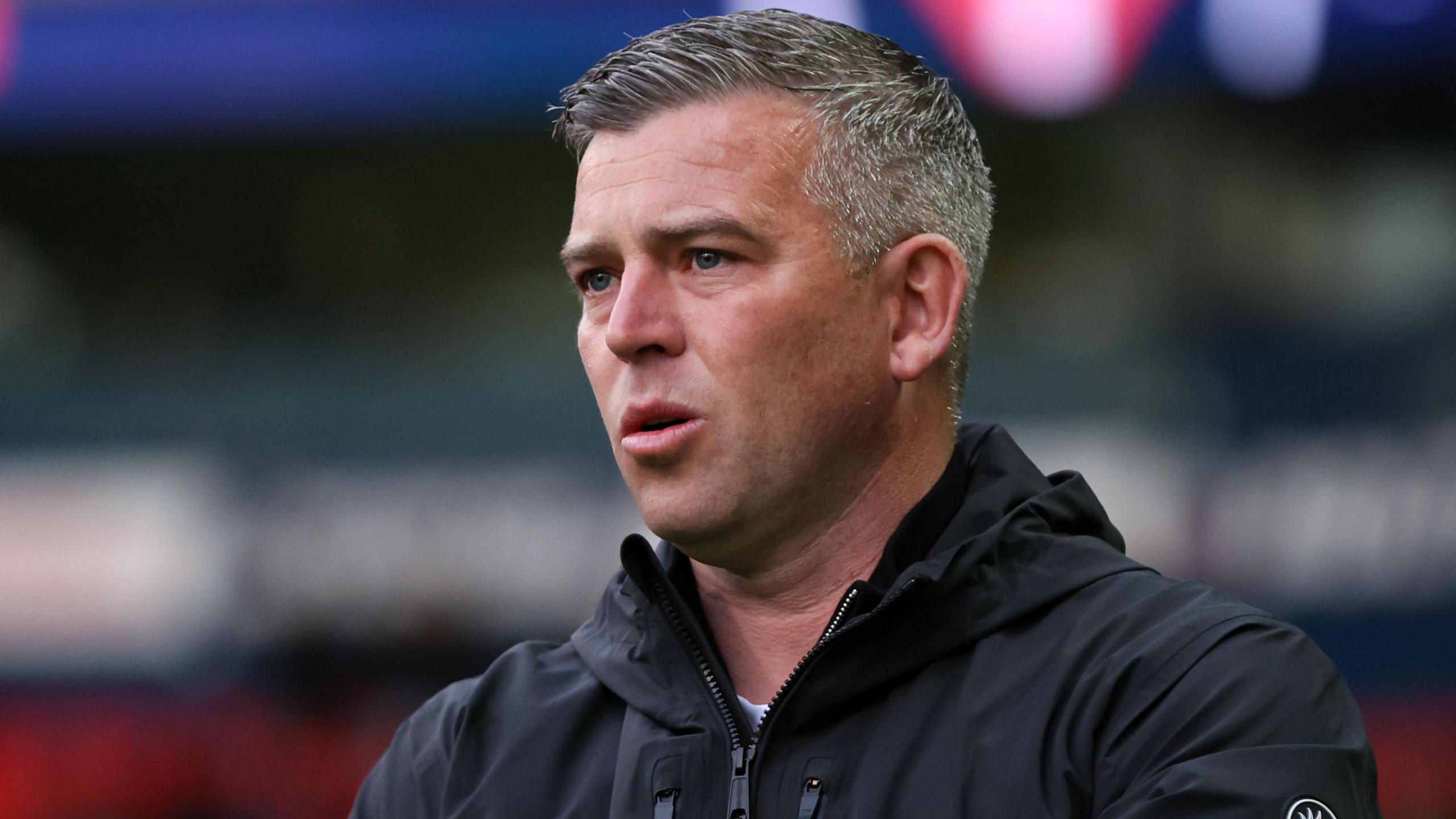 Bolton manager Steven Schumacher looks on during his side's 1-0 win over Bradford on Saturday