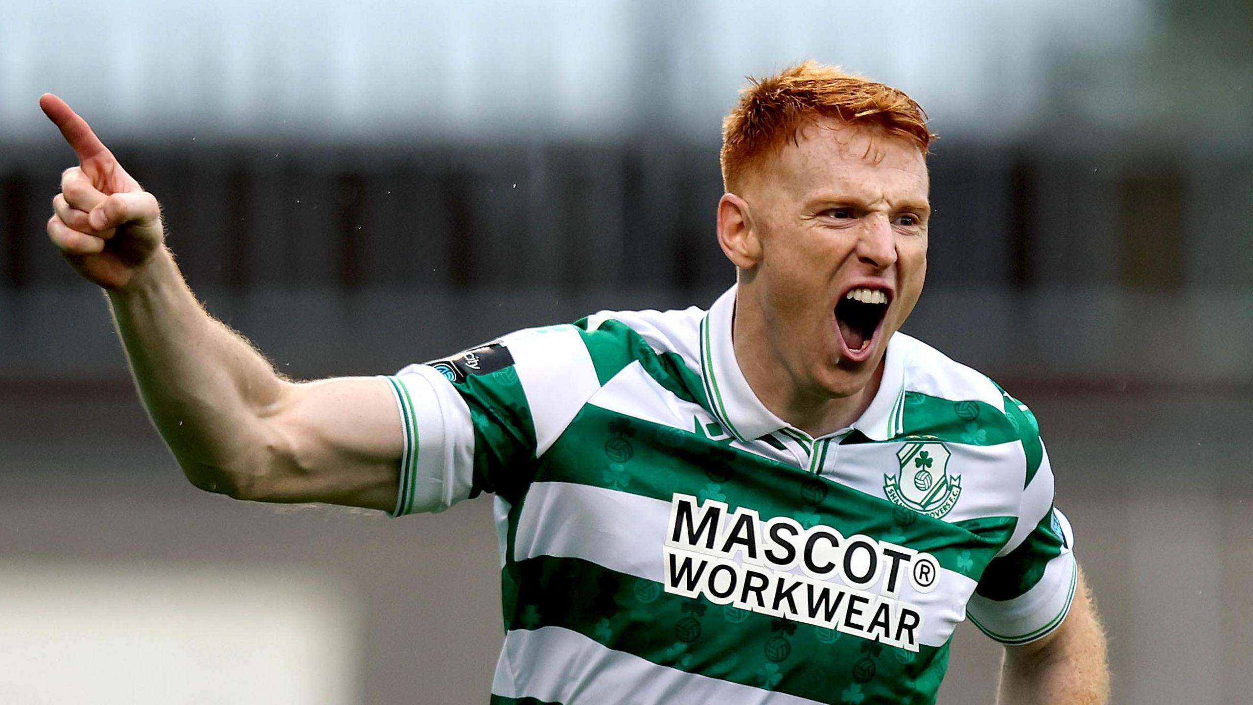 Rory Gaffney celebrates one of his goals