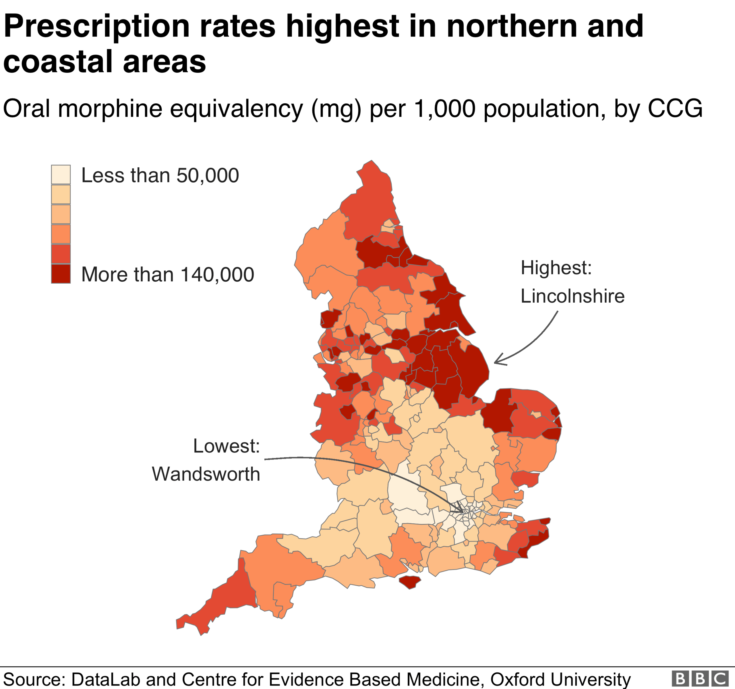 Rural and deprived areas are associated with greater high-dose opioid prescription