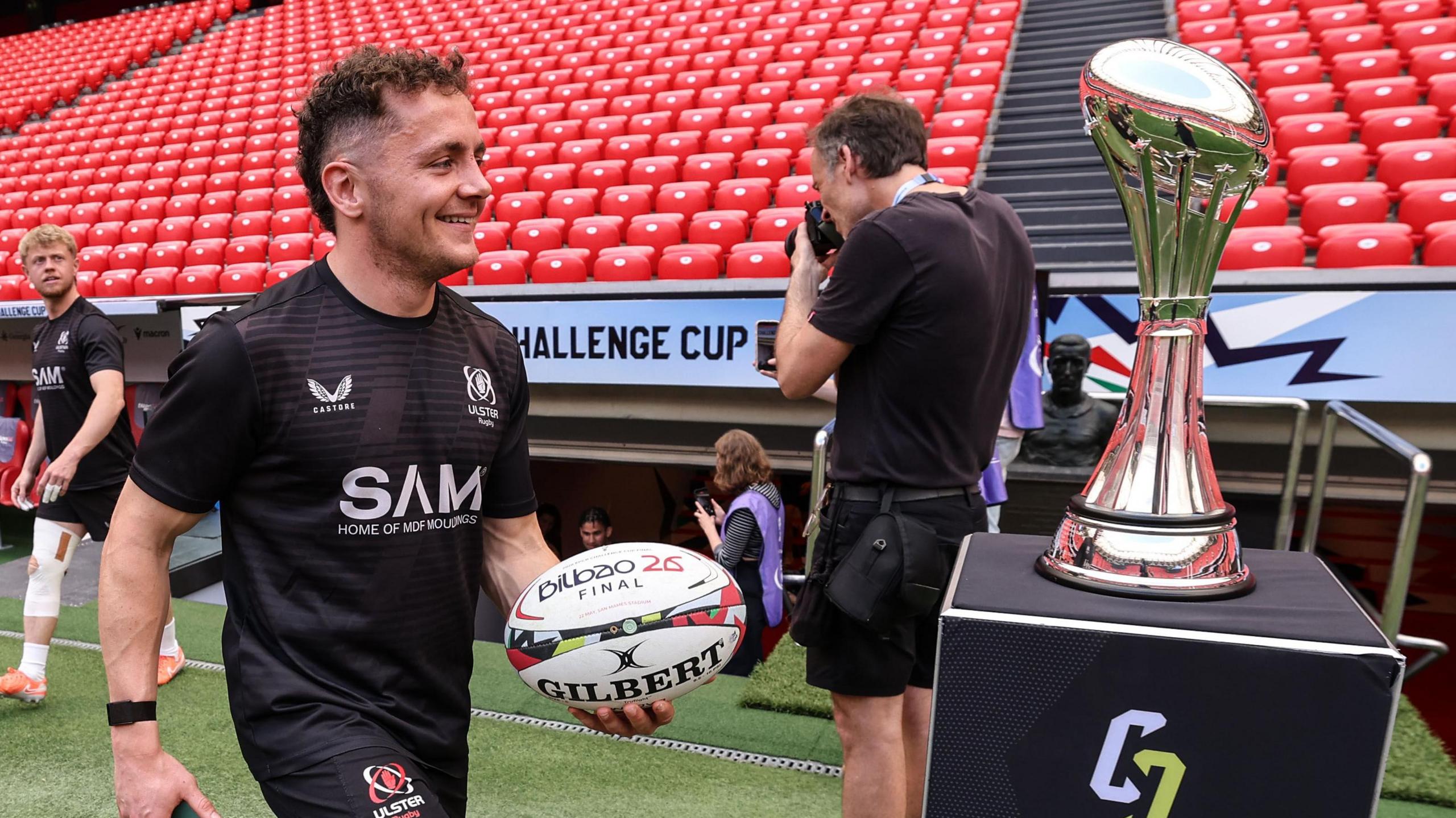 Michael Lowry and the Challenge Cup trophy
