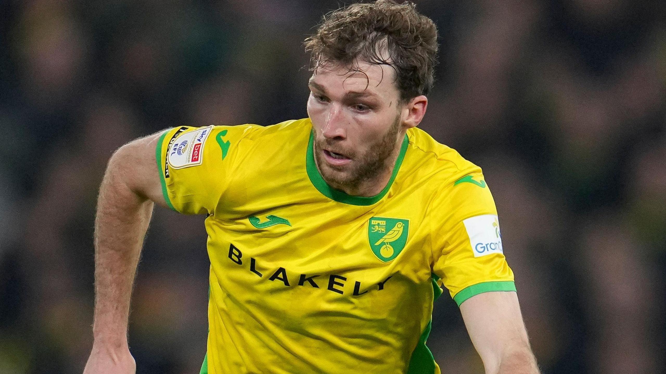 Jack Stacey in action for Norwich