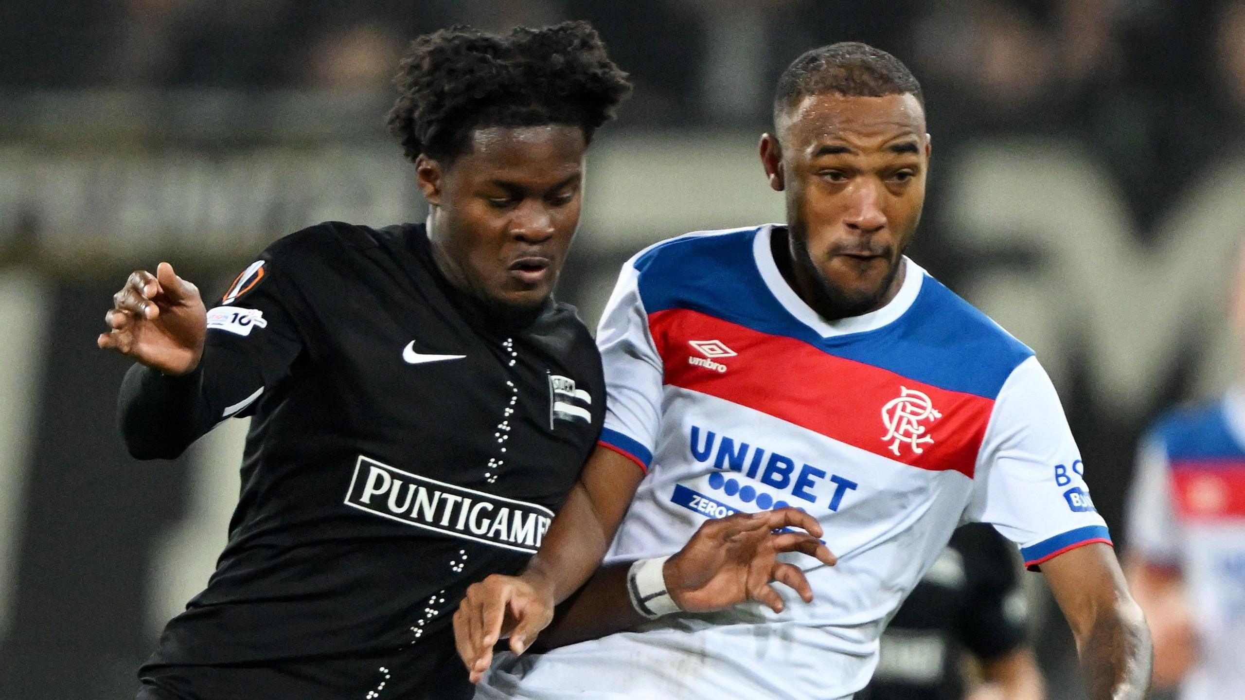 Tochi Chukwuani played against Rangers for Sturm Graz in the Europa League earlier this season 