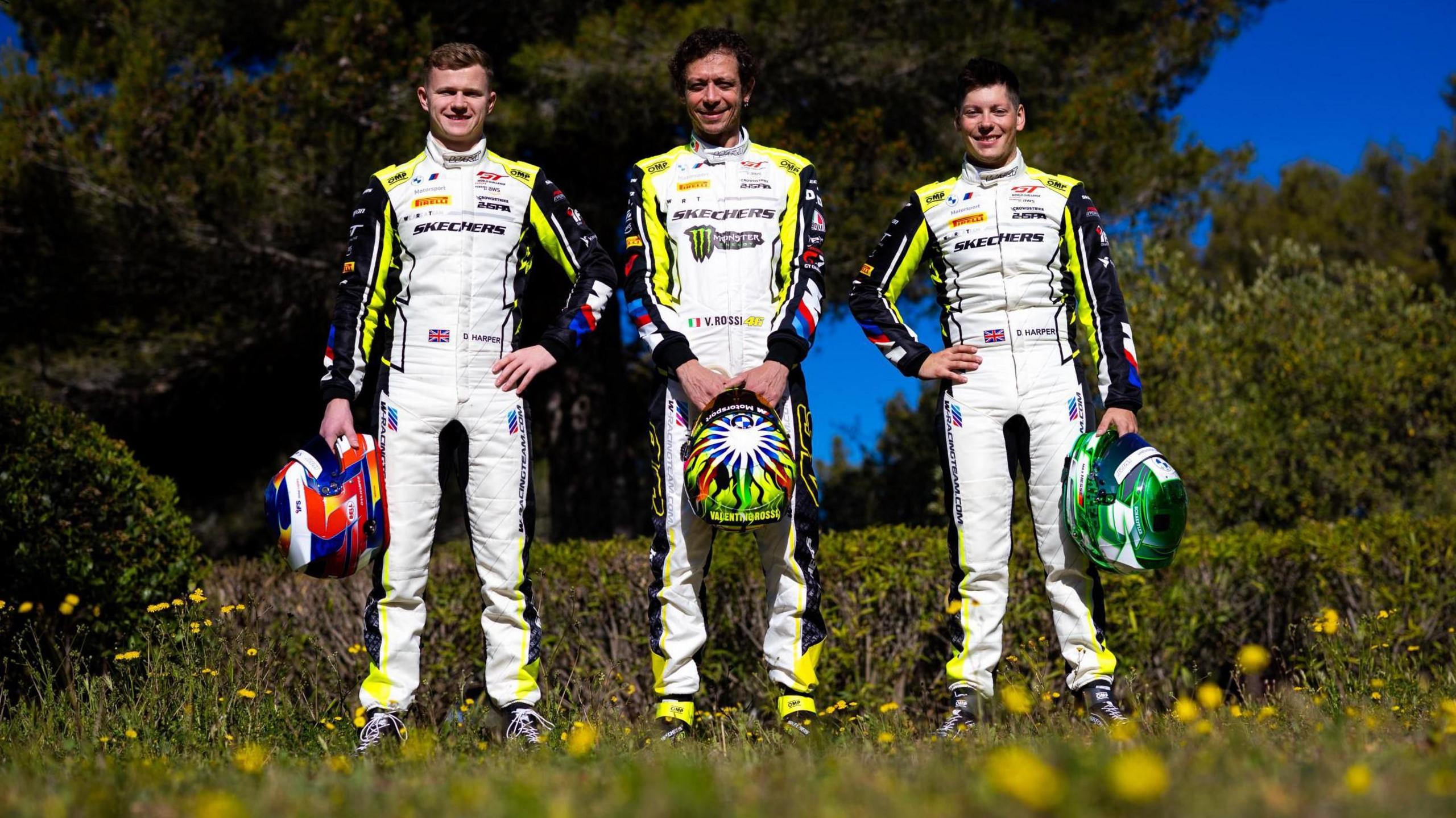 Dan Harper, Valentino Rossi and Max Hesse