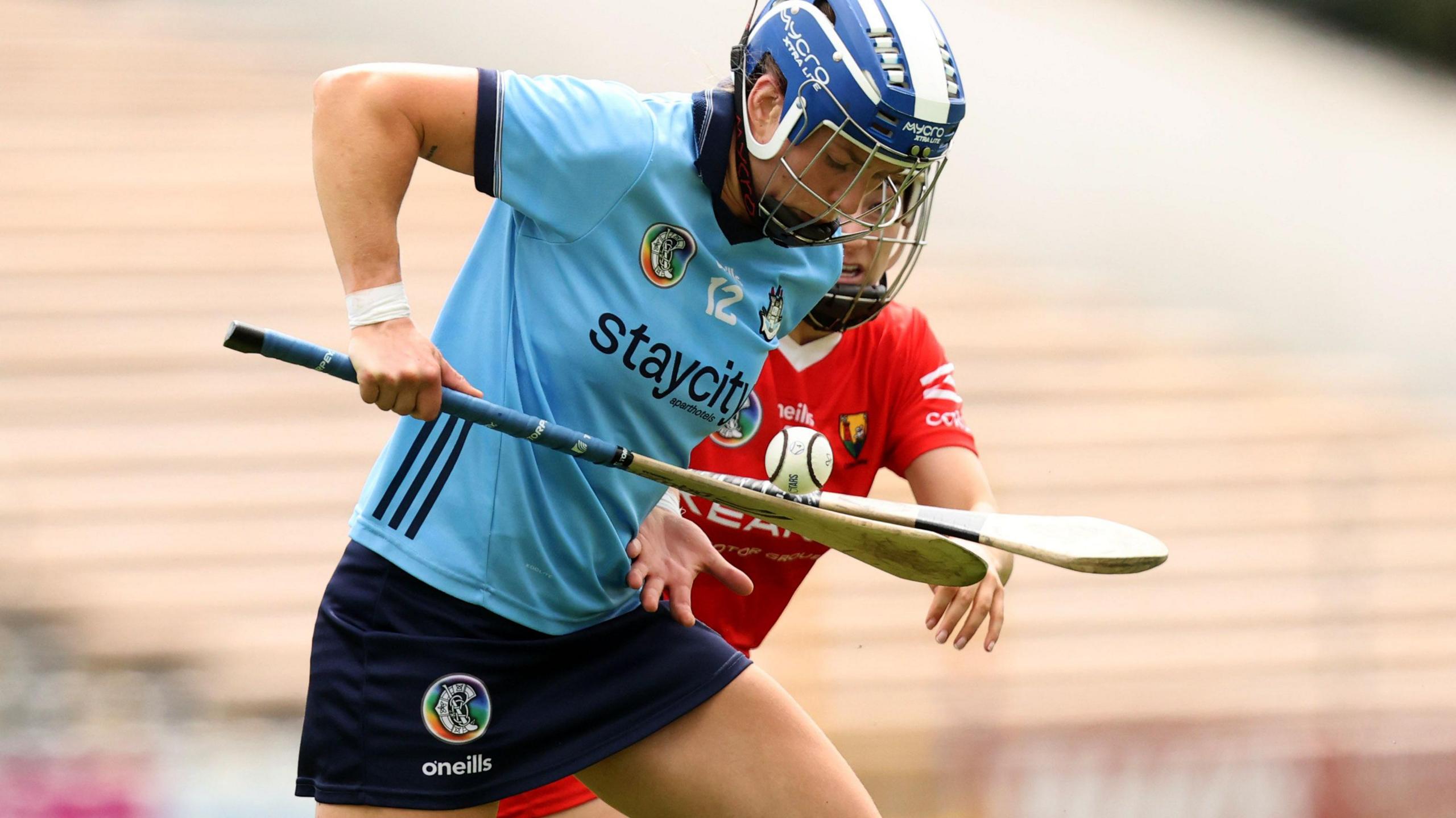 Dublin's Aisling Maher (left) in action against Cork in last year's All-Ireland Senior Camogie s