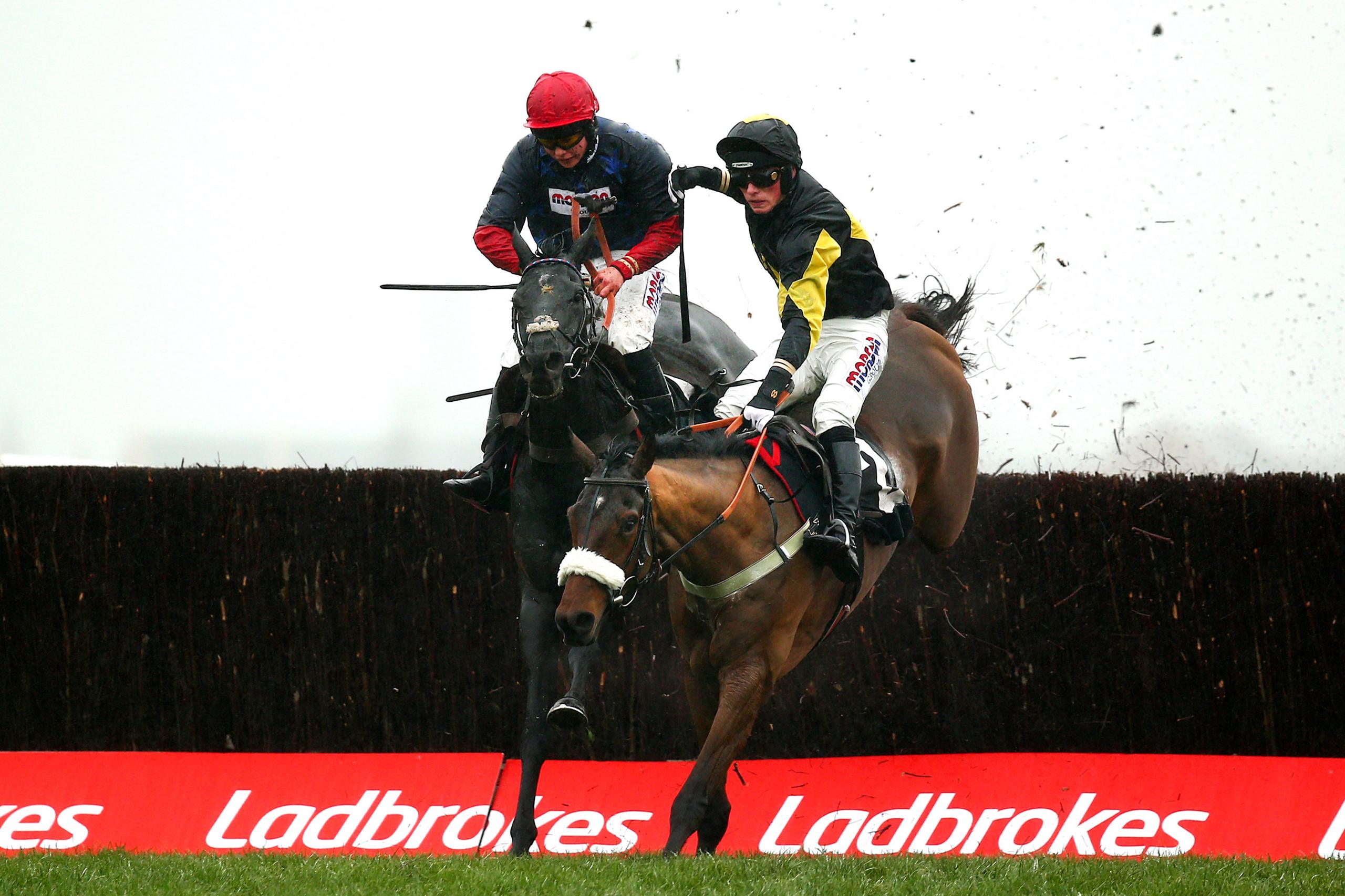 A horse race at Newbury