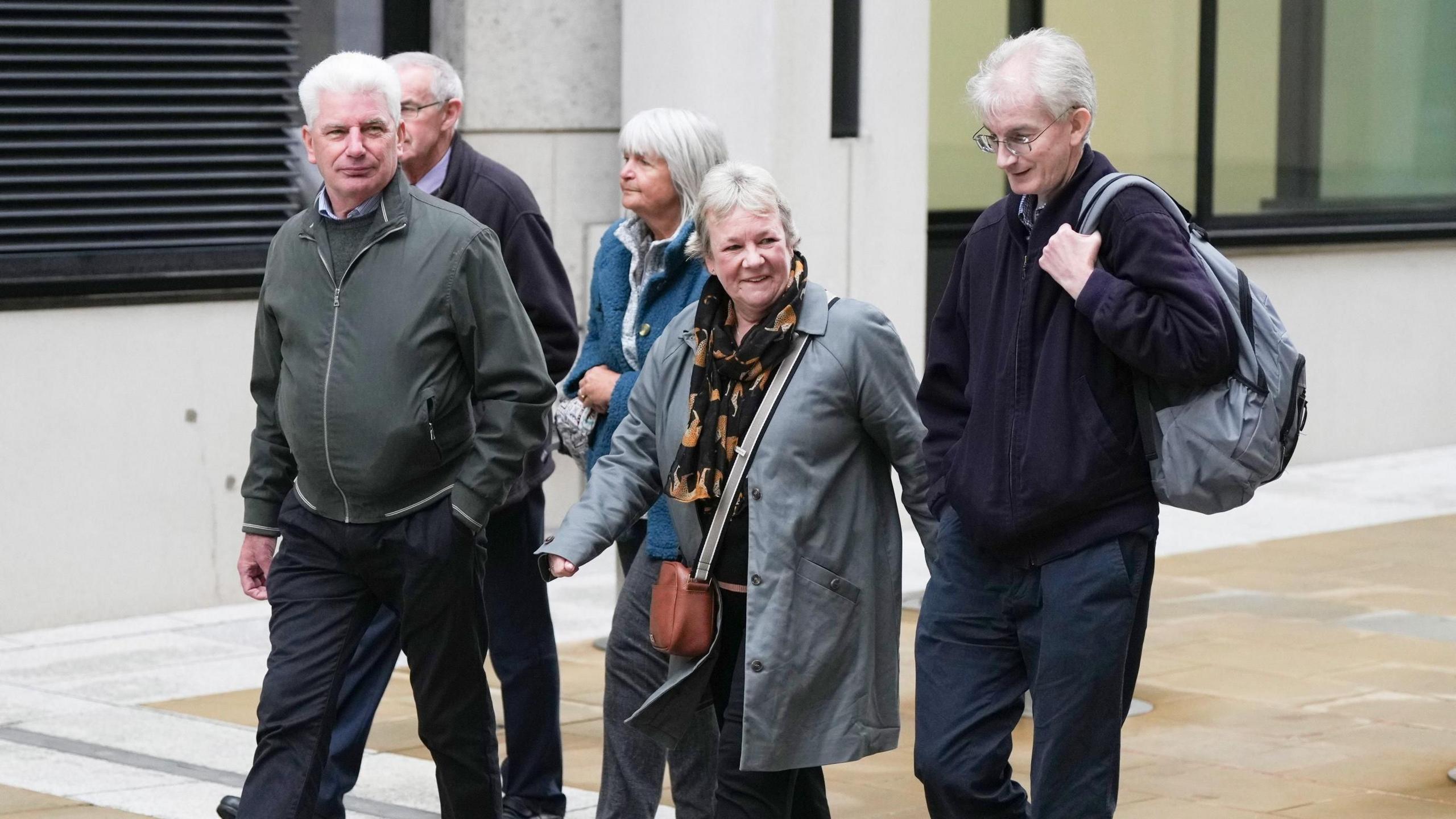 Family members appearing at a hearing