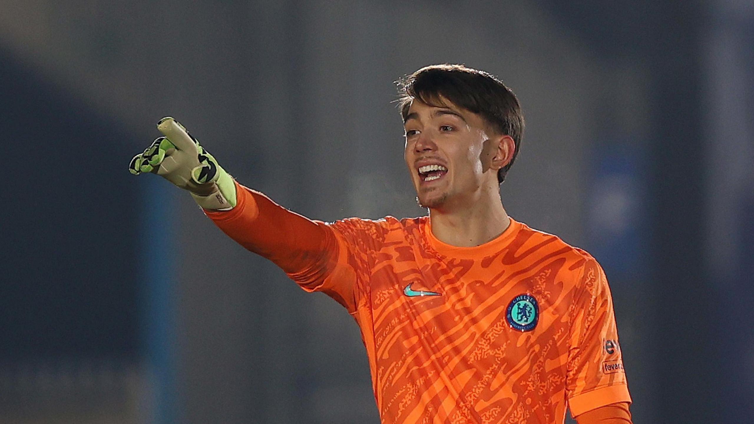 Ted Curd in action for Chelsea's Under-21 side