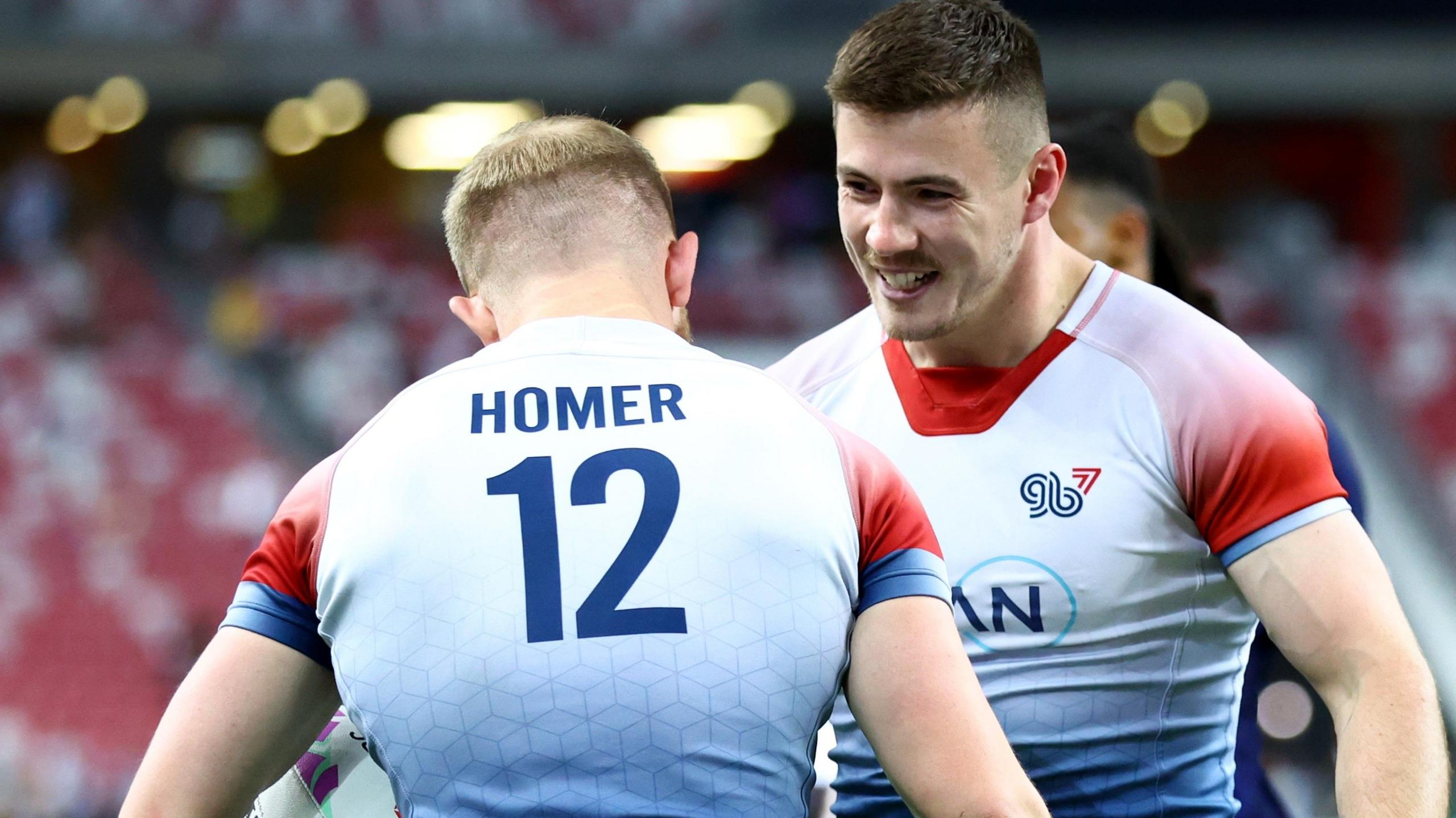 Charlton Kerr in action for Great Britain's rugby sevens team