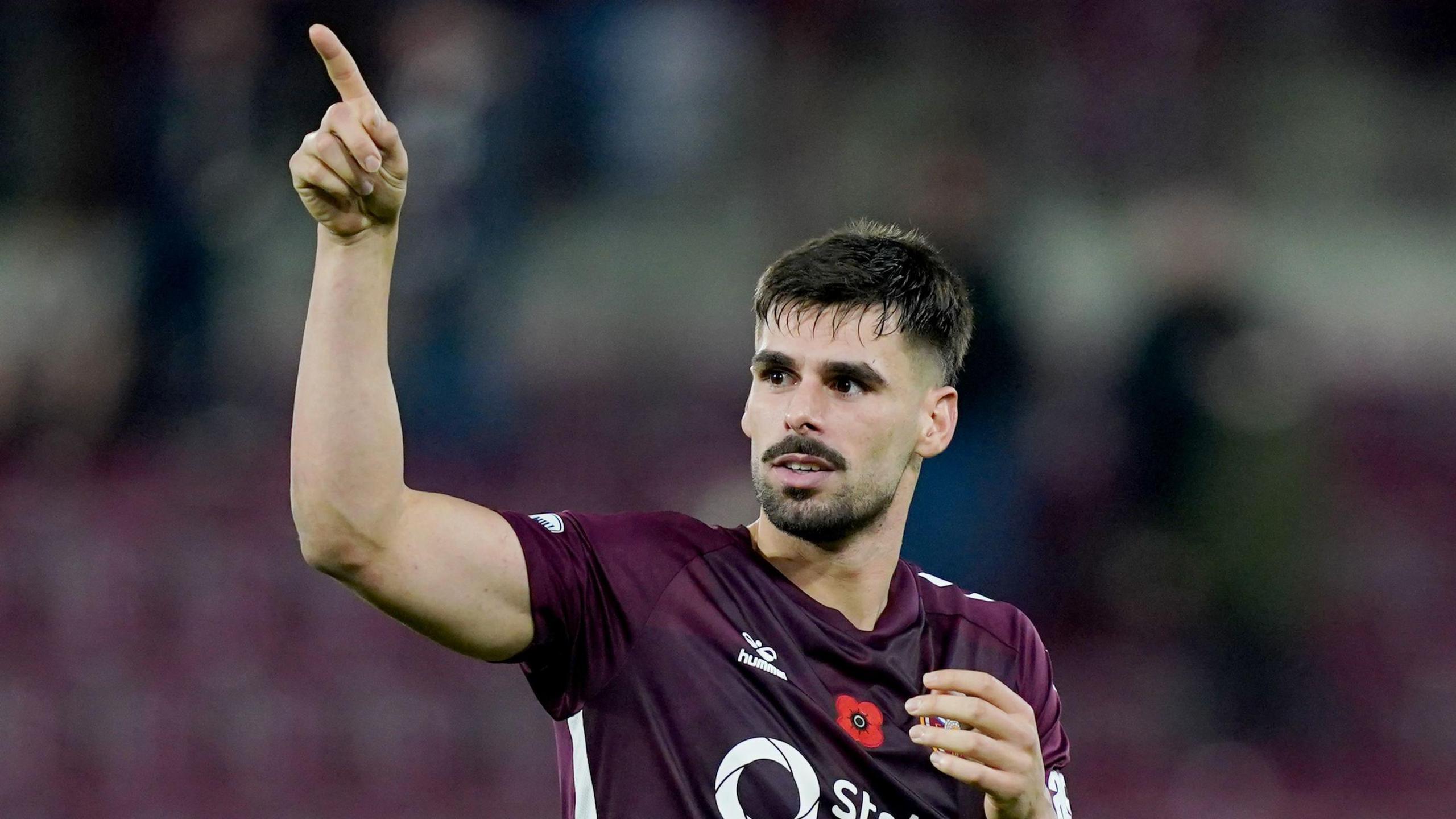 Hearts forward Claudio Braga