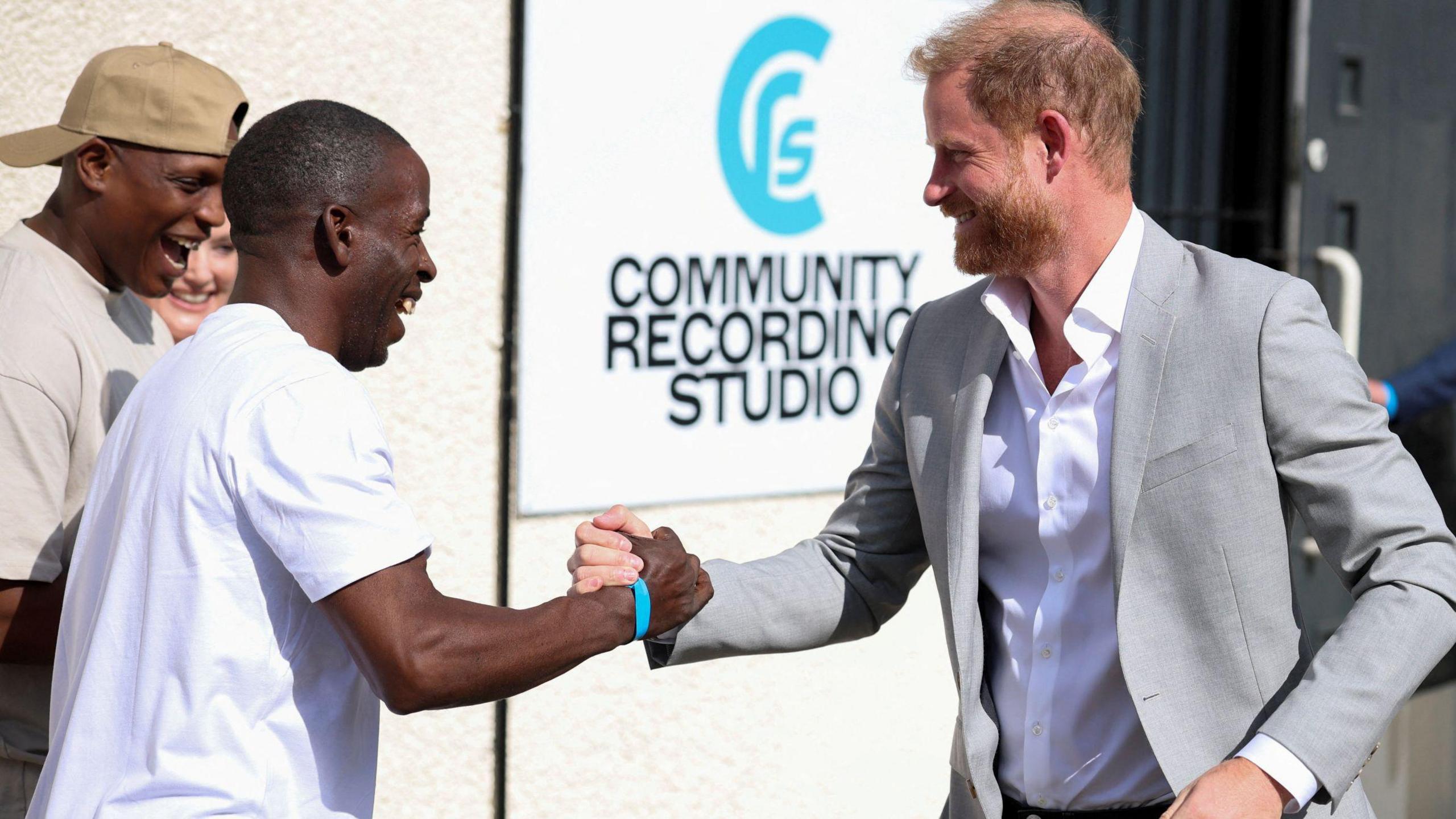 Prince Harry at the Community Recording Studio in Nottingham