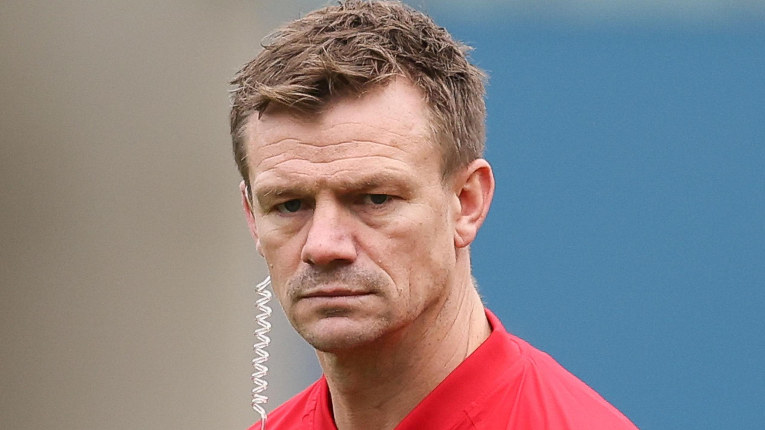 Scarlets head coach Dwayne Peel looks thoughtful