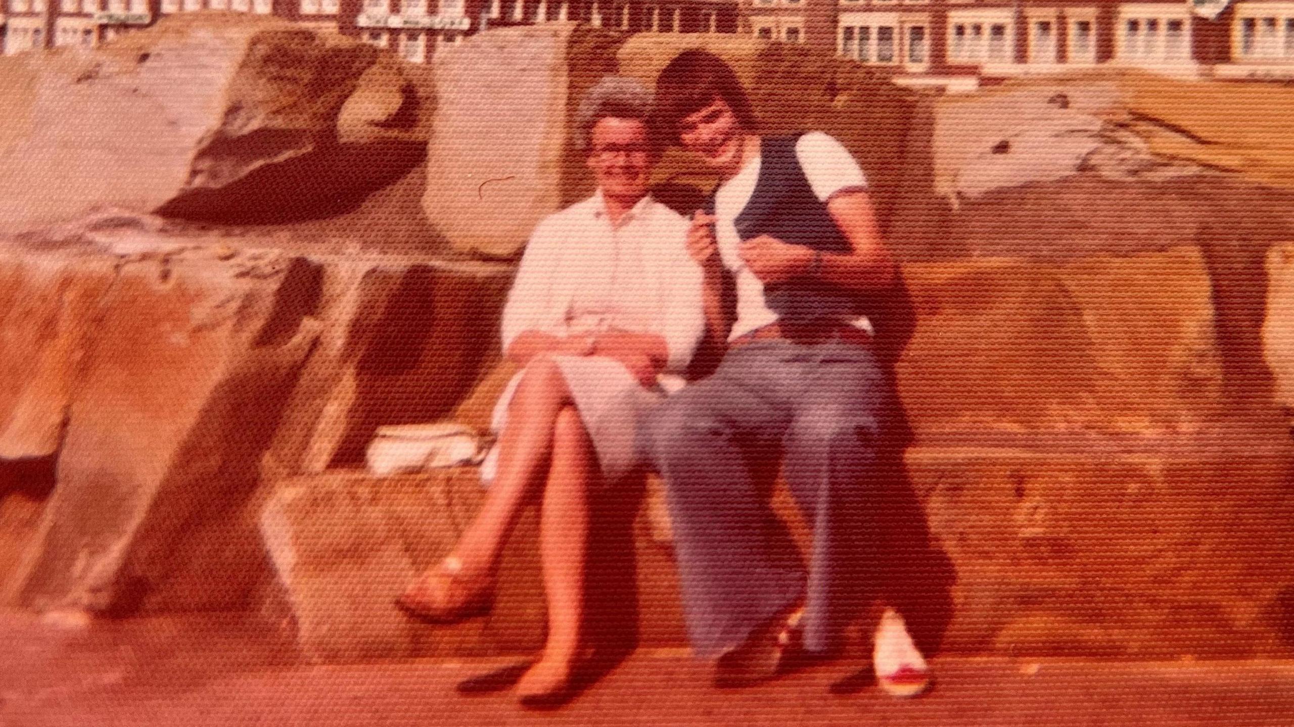 Ian Rankin with his mum, Isobel, on holiday in Blackpool in 1976