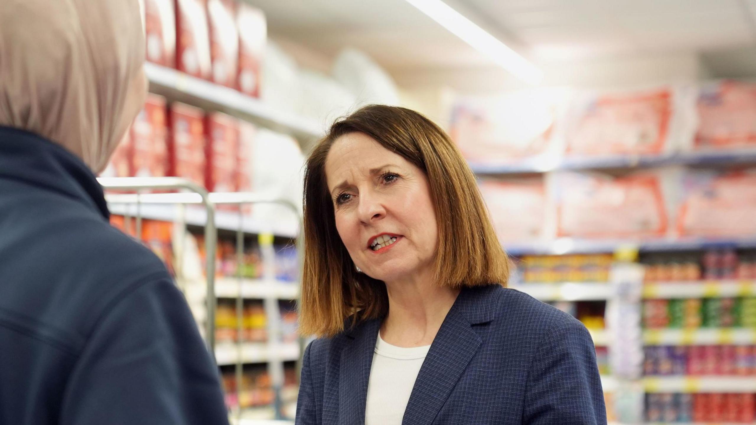 Work and Pensions Secretary Liz Kendall during a visit to B&M Home Store and garden centre in Bedford, to speak to senior leaders and meet employees who have been hired through the Jobcentre