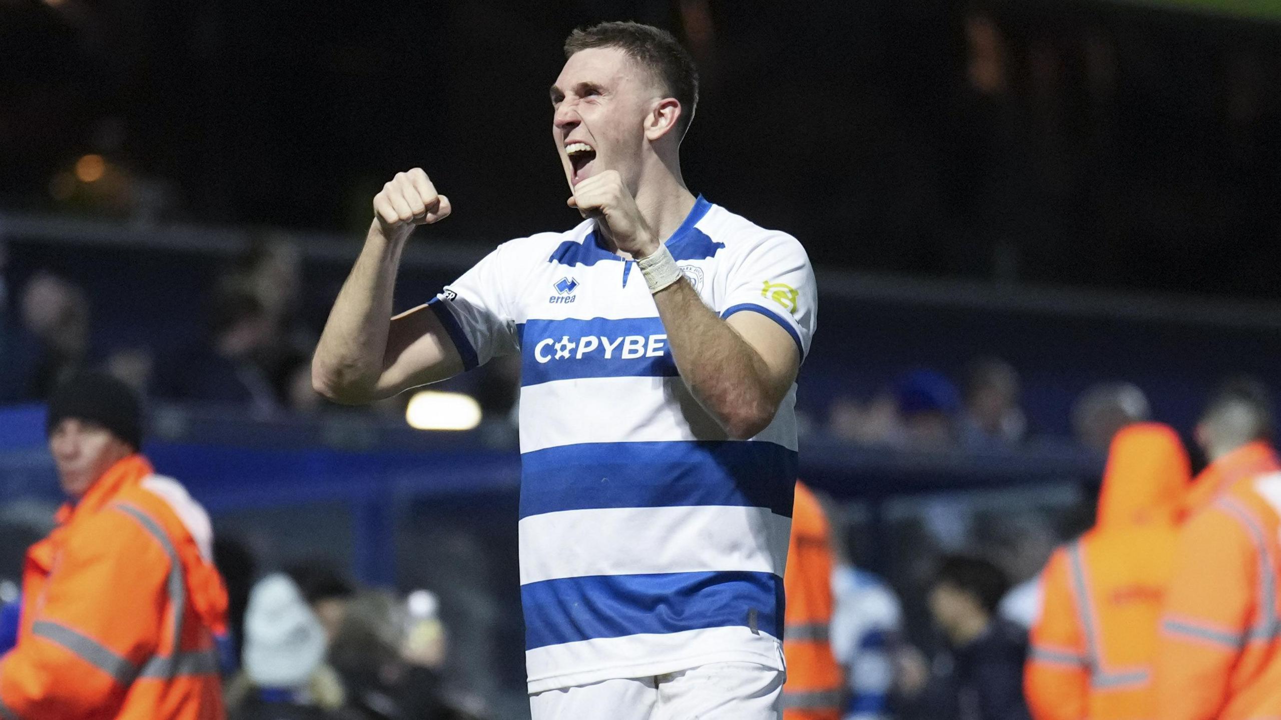 Jimmy Dunne celebrates after QPR's fightback win over Preston North End