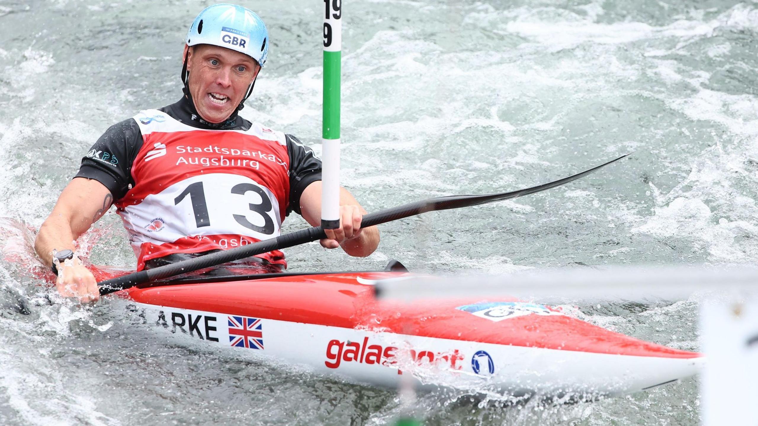 Great Britain's Joe Clarke competing in Augsburg