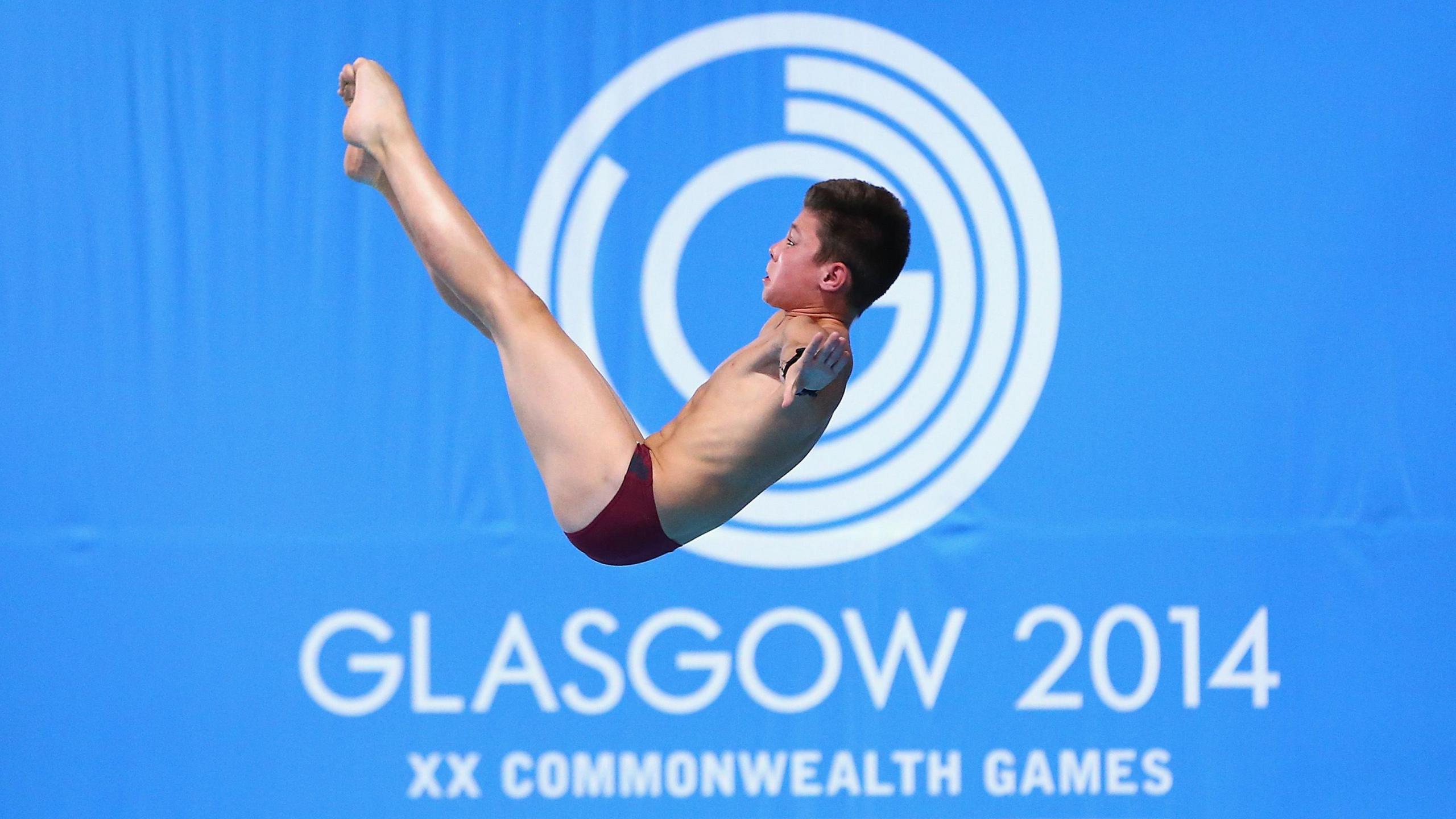 Matthew Dixon of England competes in the Men's 10m Platform Preliminaries at Royal Commonwealth Pool during day ten of the Glasgow 2014 Commonwealth Games in Edinburgh.