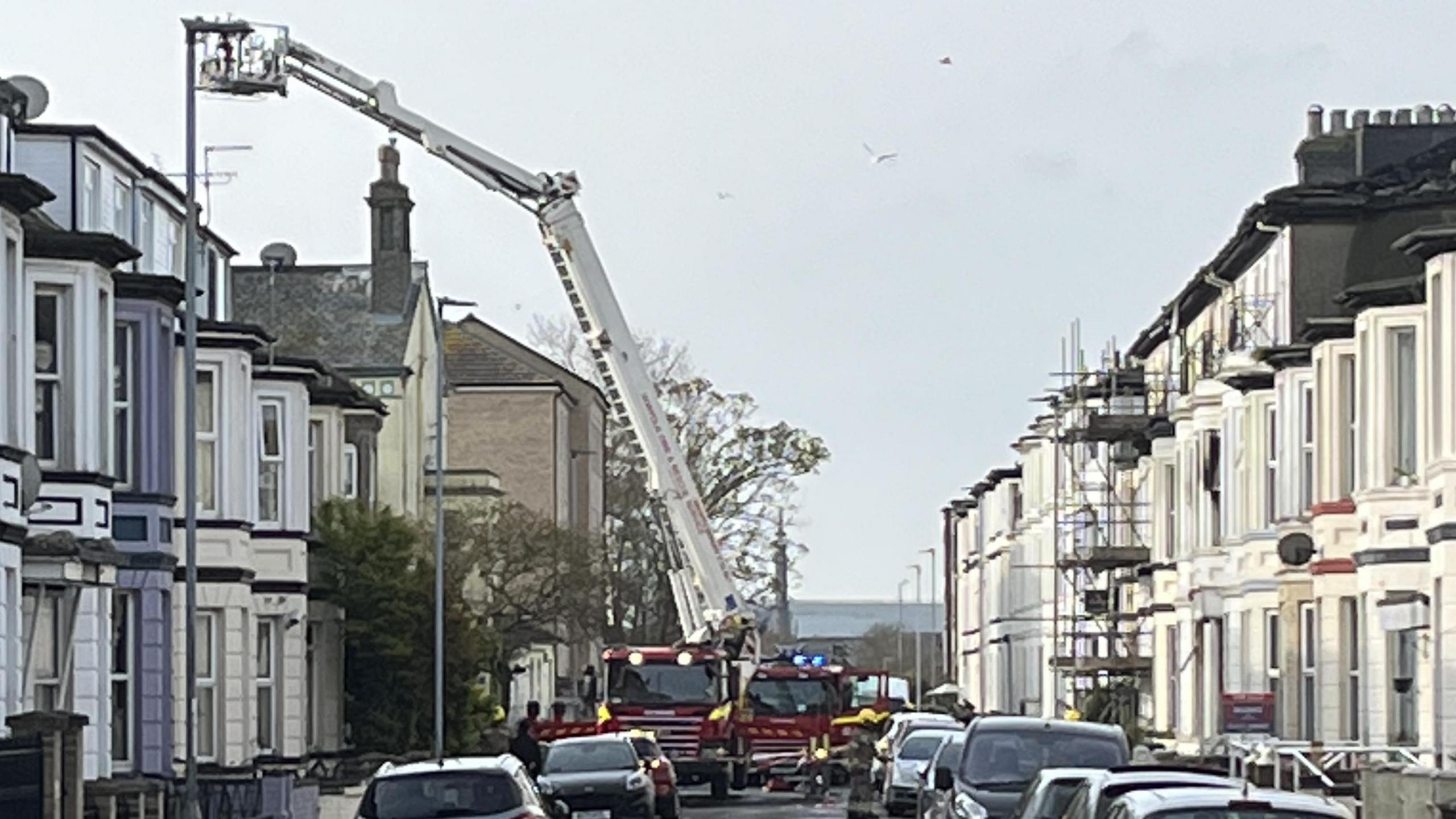 A fire in Great Yarmouth, Norfolk