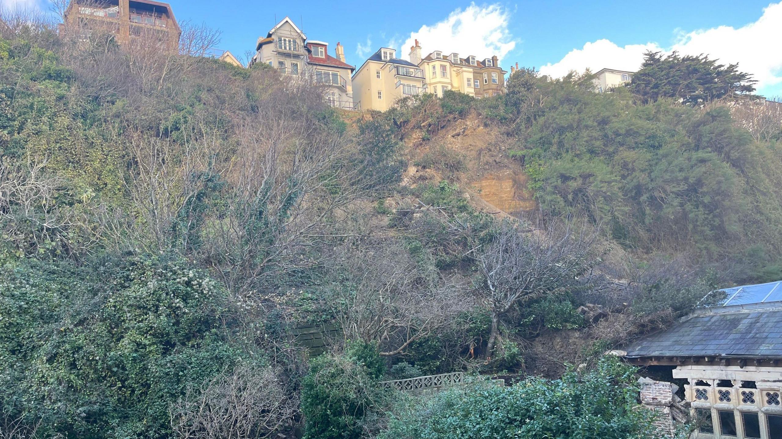 Landslide at St Leonards near Hastings