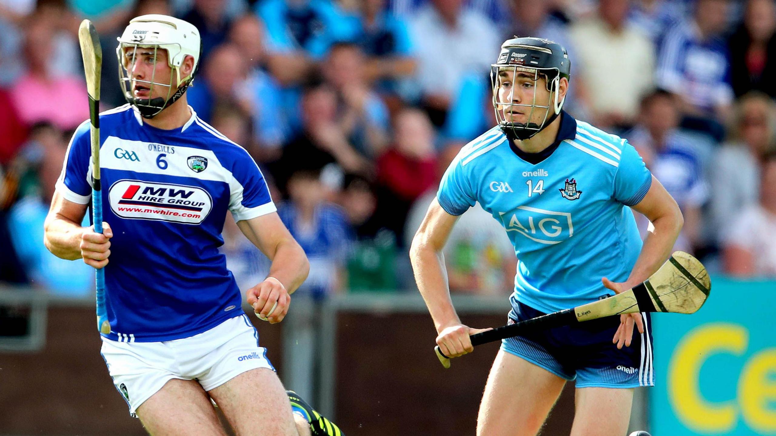 Action from Laois v Dublin in 2019