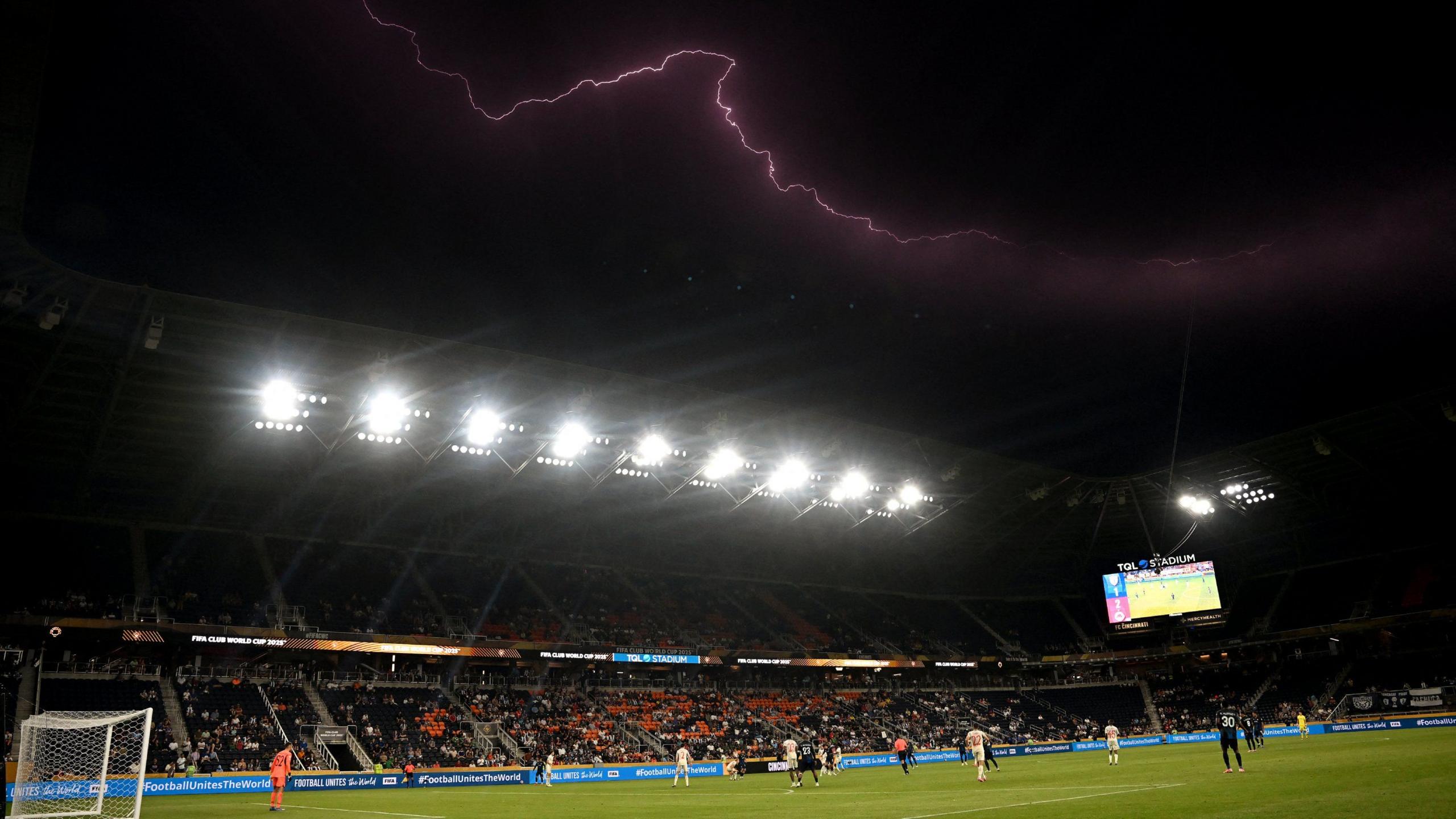 Lightning at a Club World Cup game