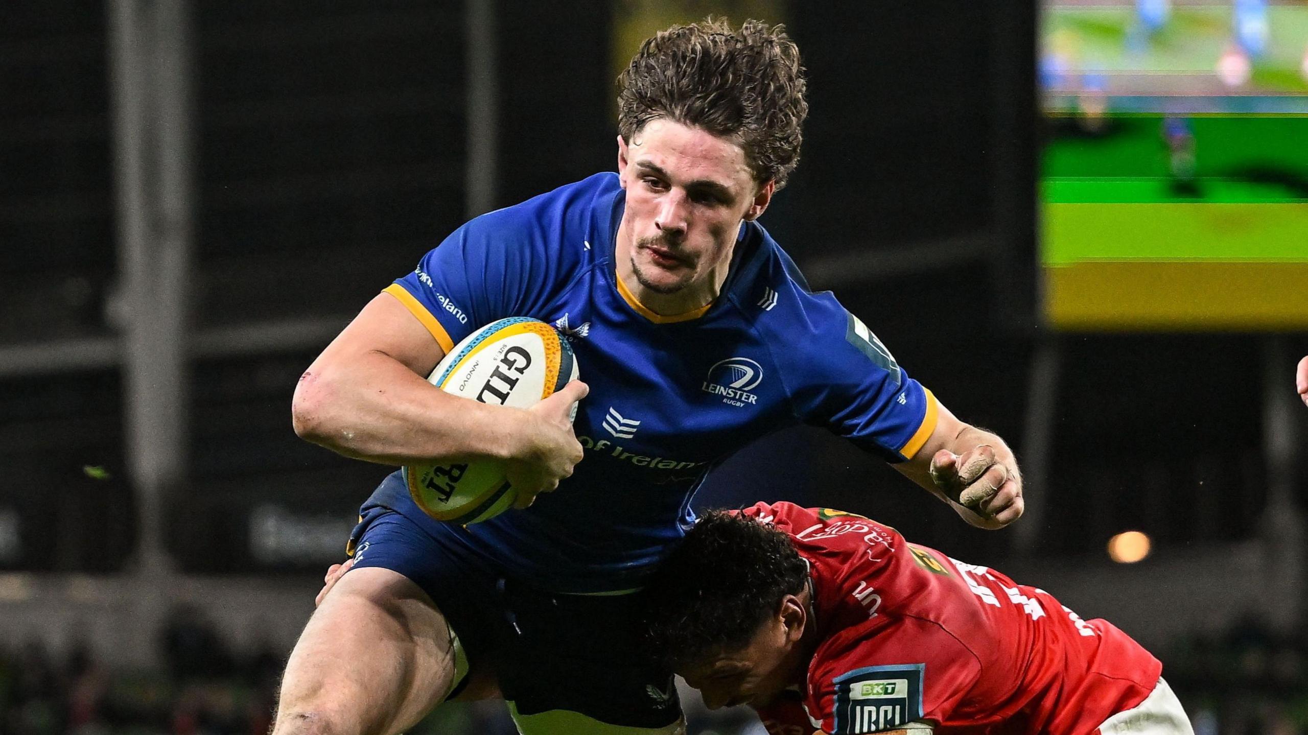 Joshua Kenny scores Leinster's second try against Scarlets in Dublin