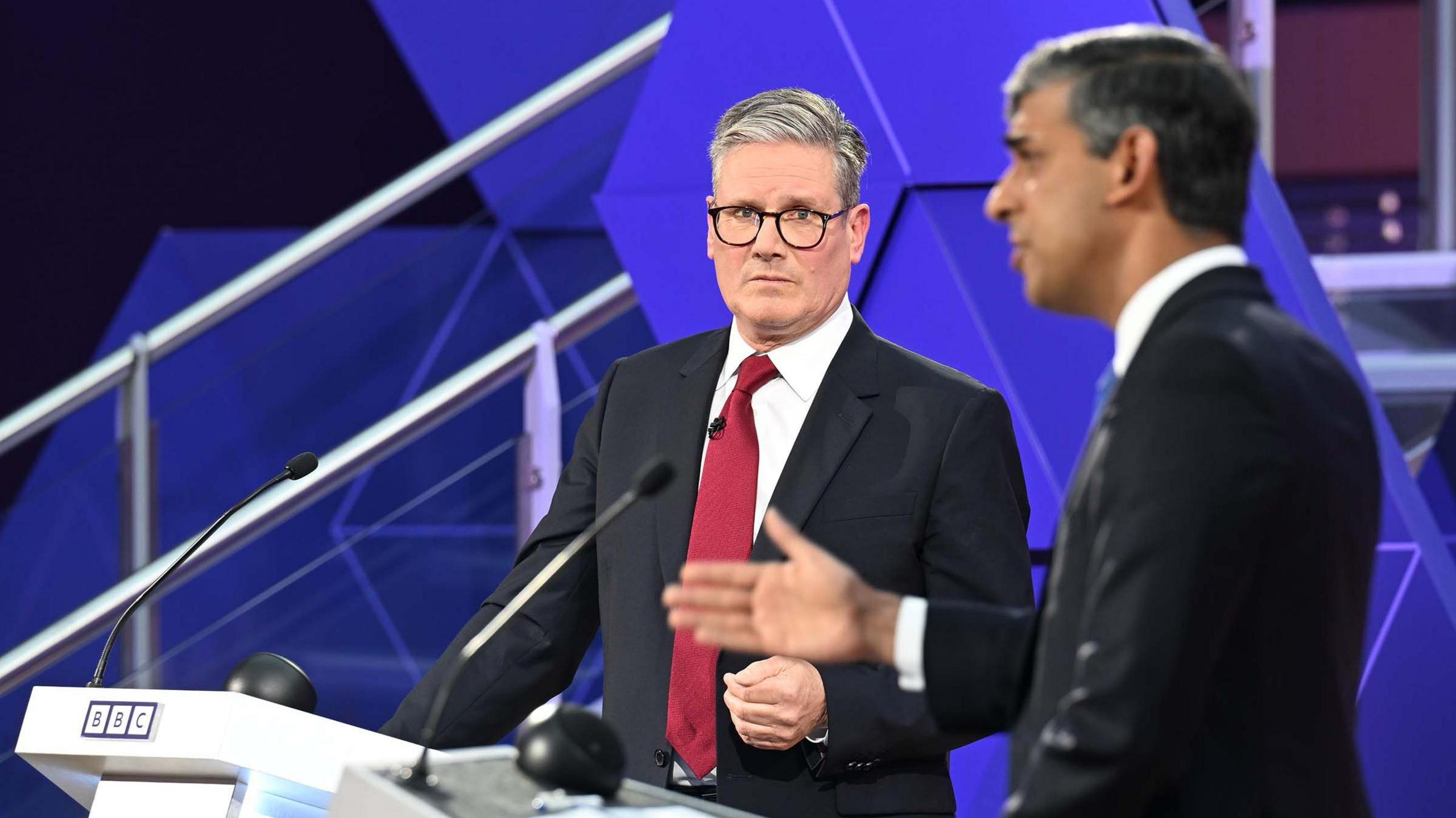 Keir Starmer and Rishi Sunak at debate