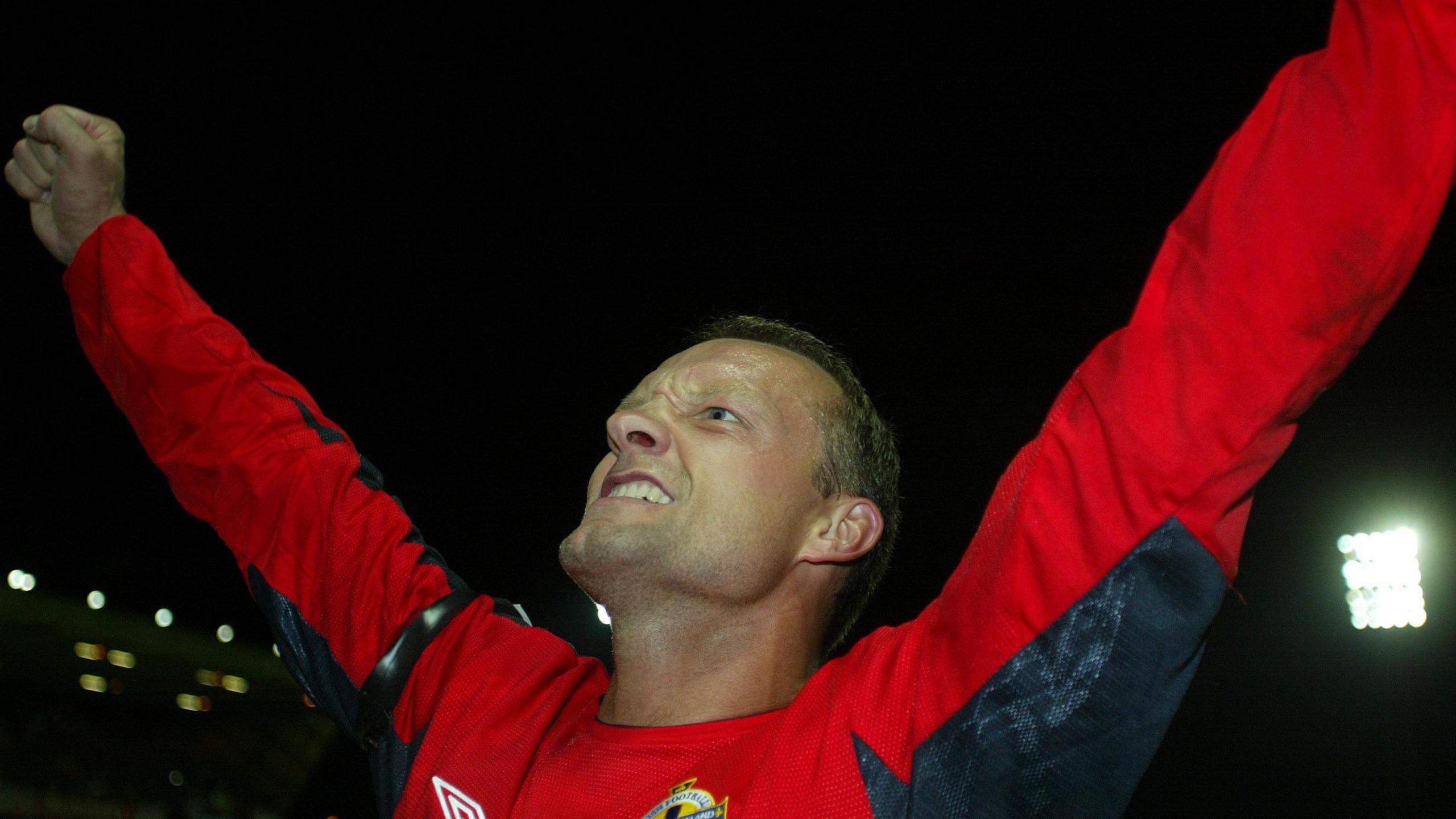 Maik Taylor celebrates