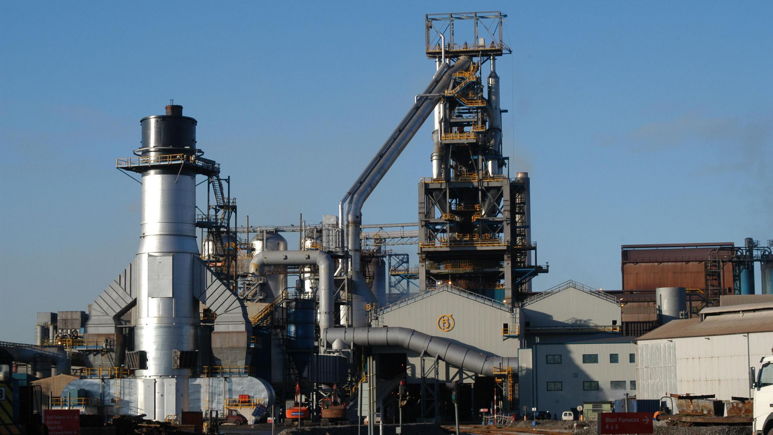 Exterior shot of Blast Furnace 5 in Port Talbot