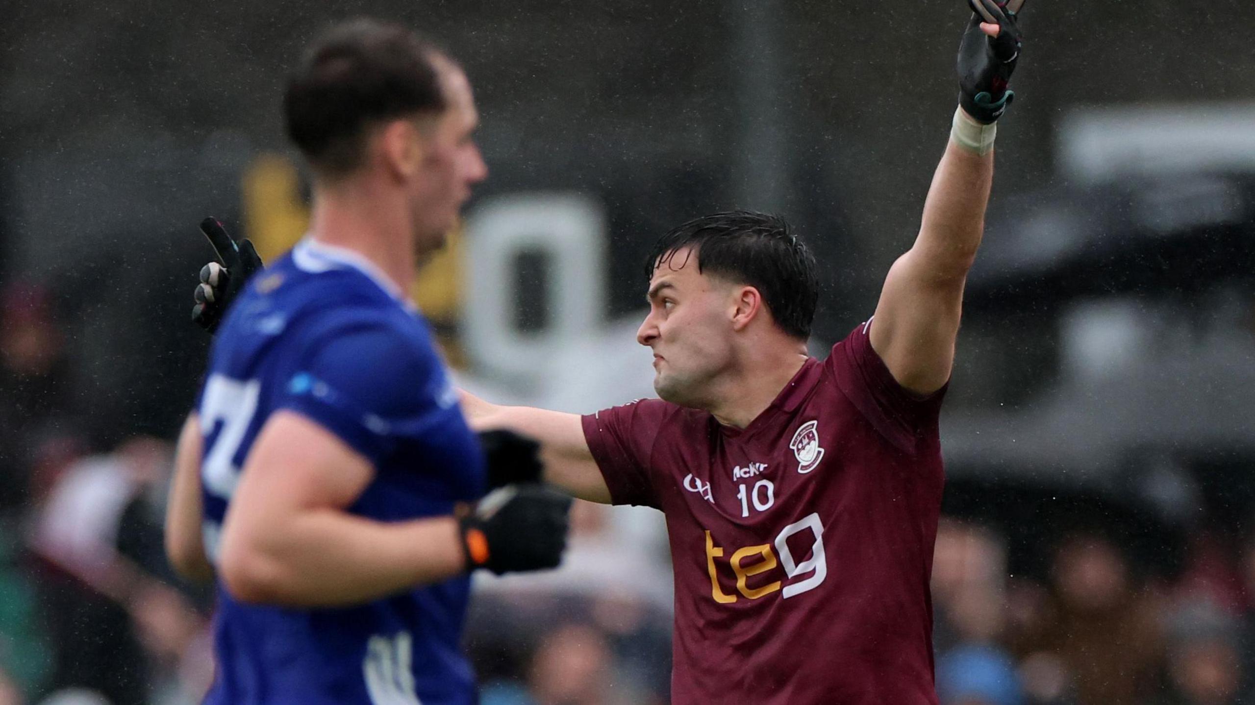 Kevin O'Sullivan celebrates his crucial late goal