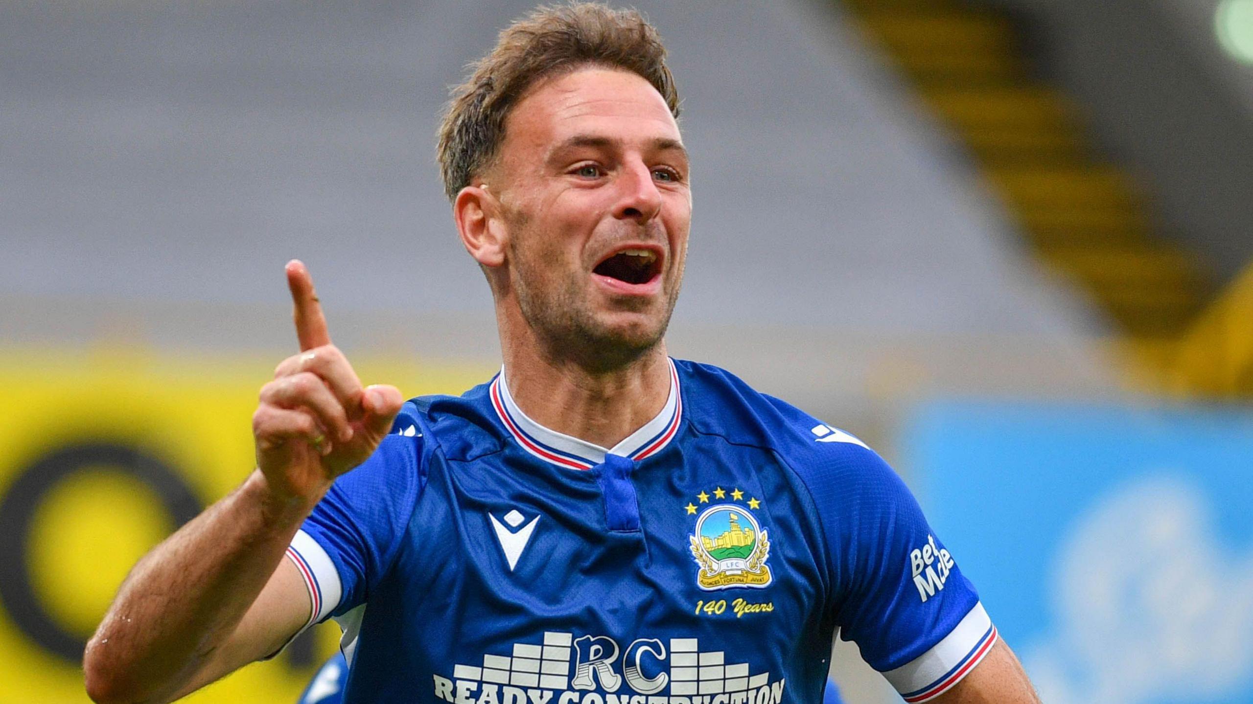 Matthew Fitzpatrick celebrates scoring