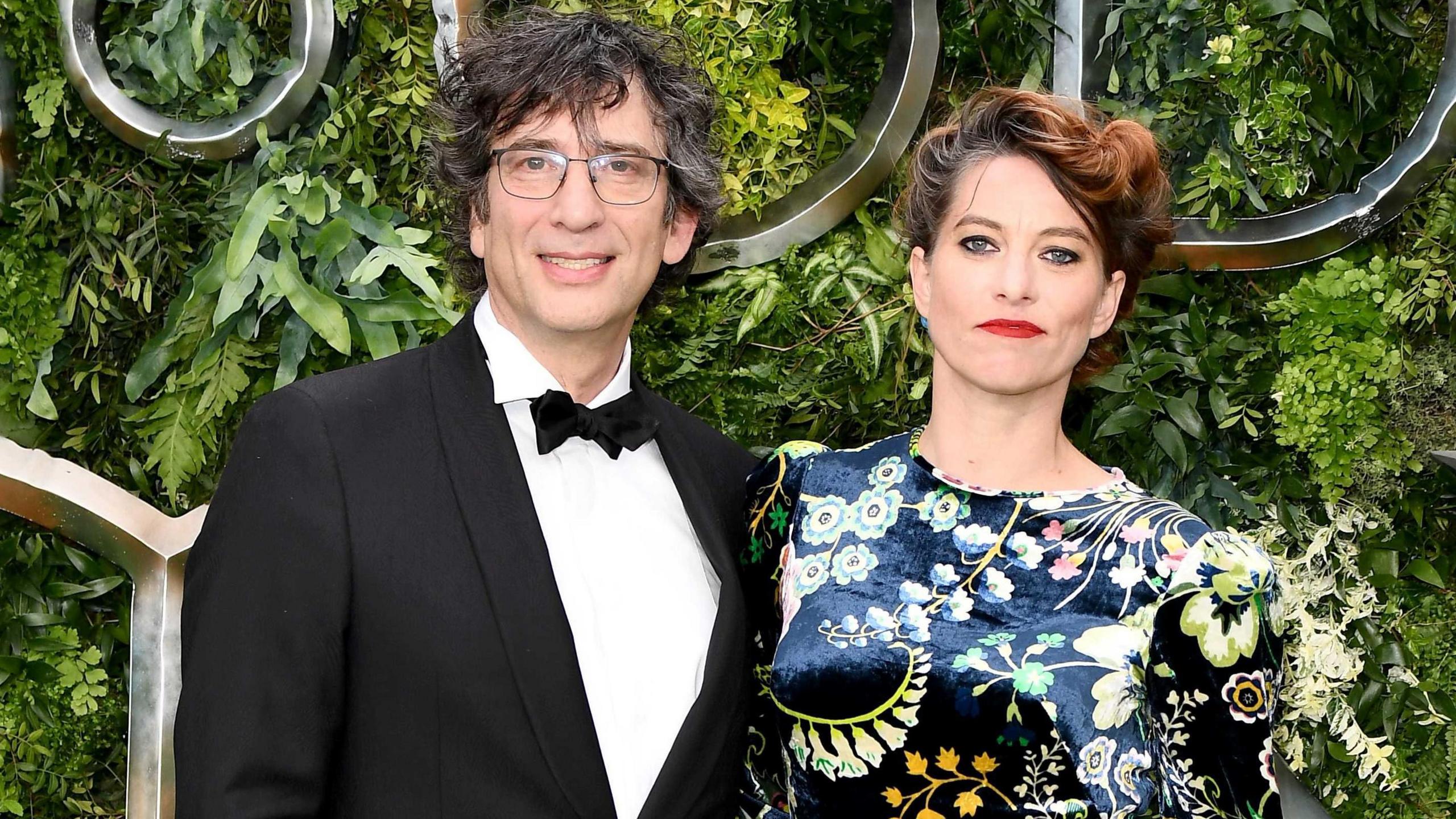 Neil Gaiman with his wife Amanda Palmer at the Good Omens world premiere in London back in 2019