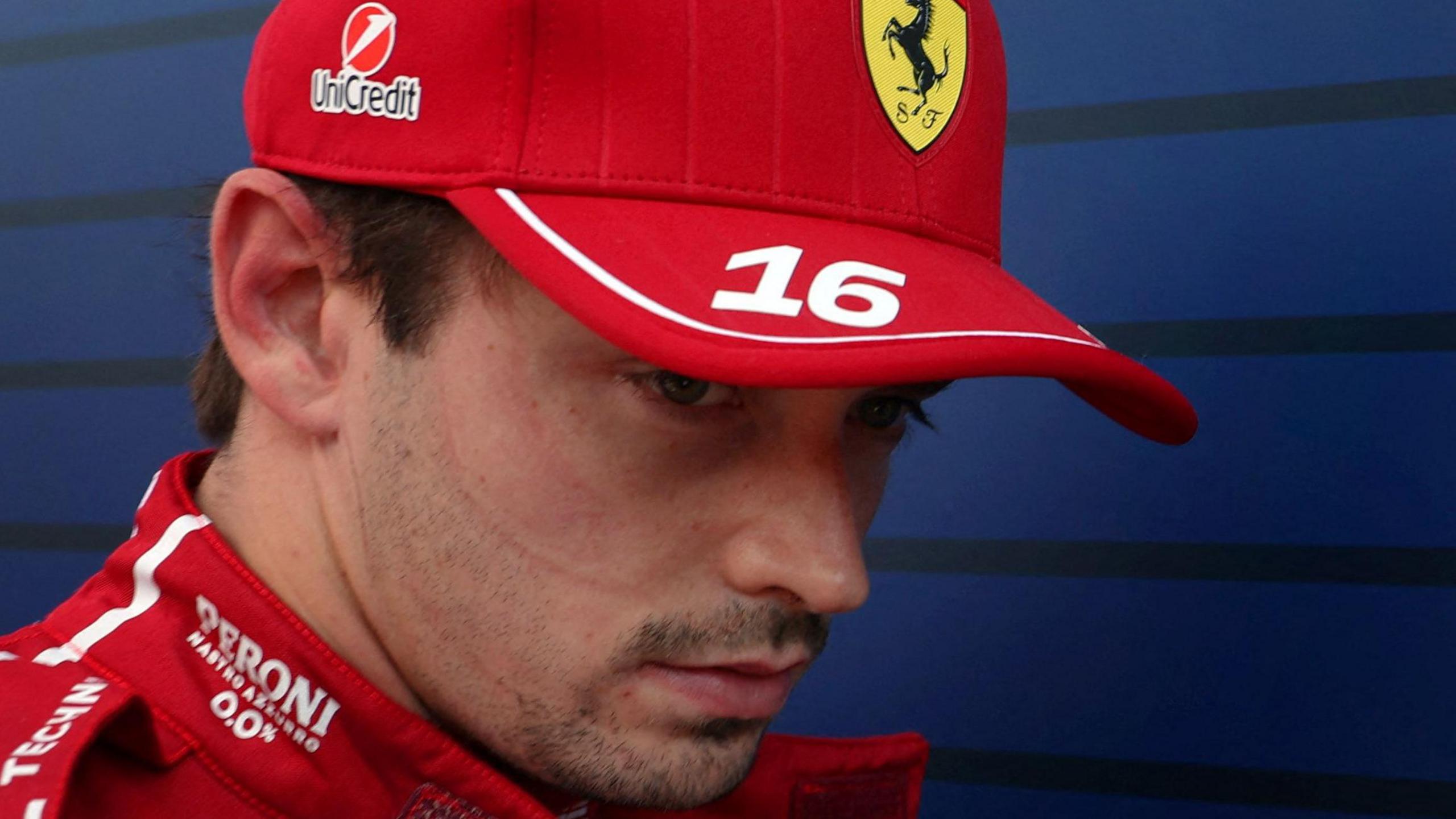 Charles Leclerc looking downcast after Imola qualifying