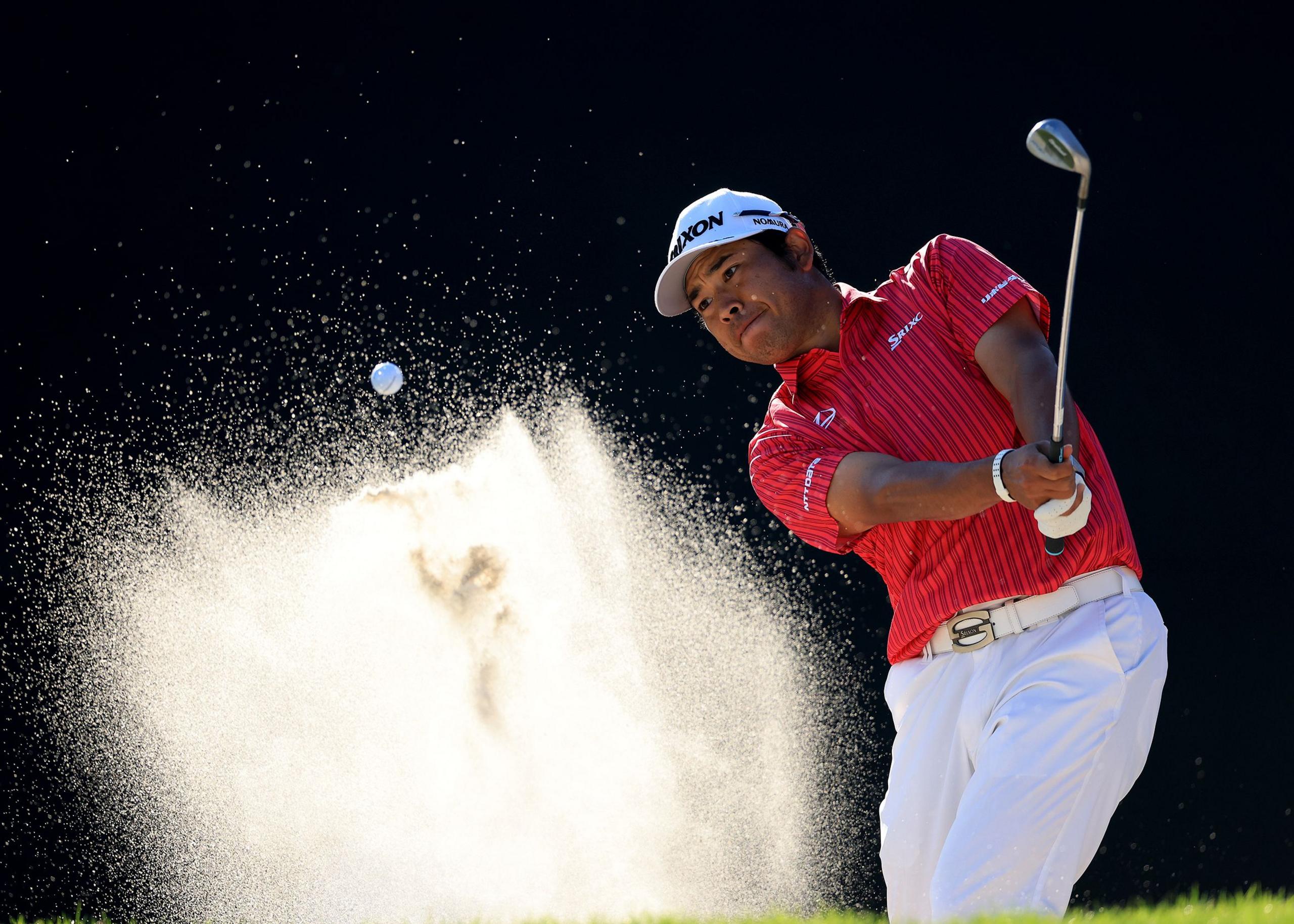 Japans Hideki Matsuyama plays his second shot on the 17th hole during the second round of the Arnold Palmer Invitational presented by Mastercard in Orlando, Florida