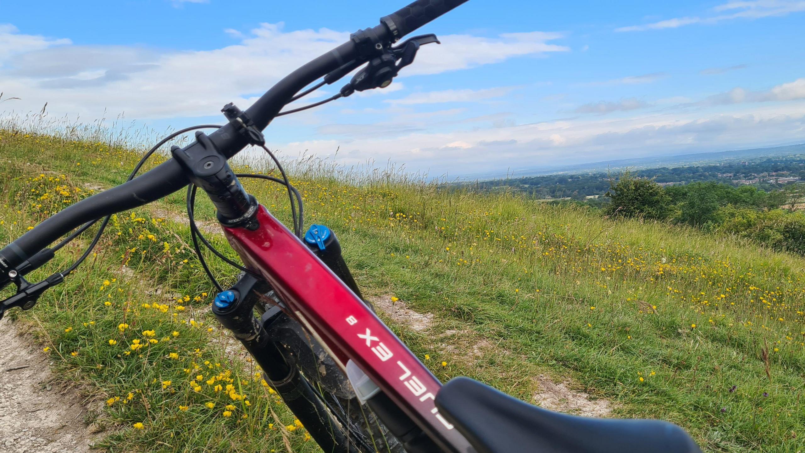 Jamie Cox's bike laid down on a training run