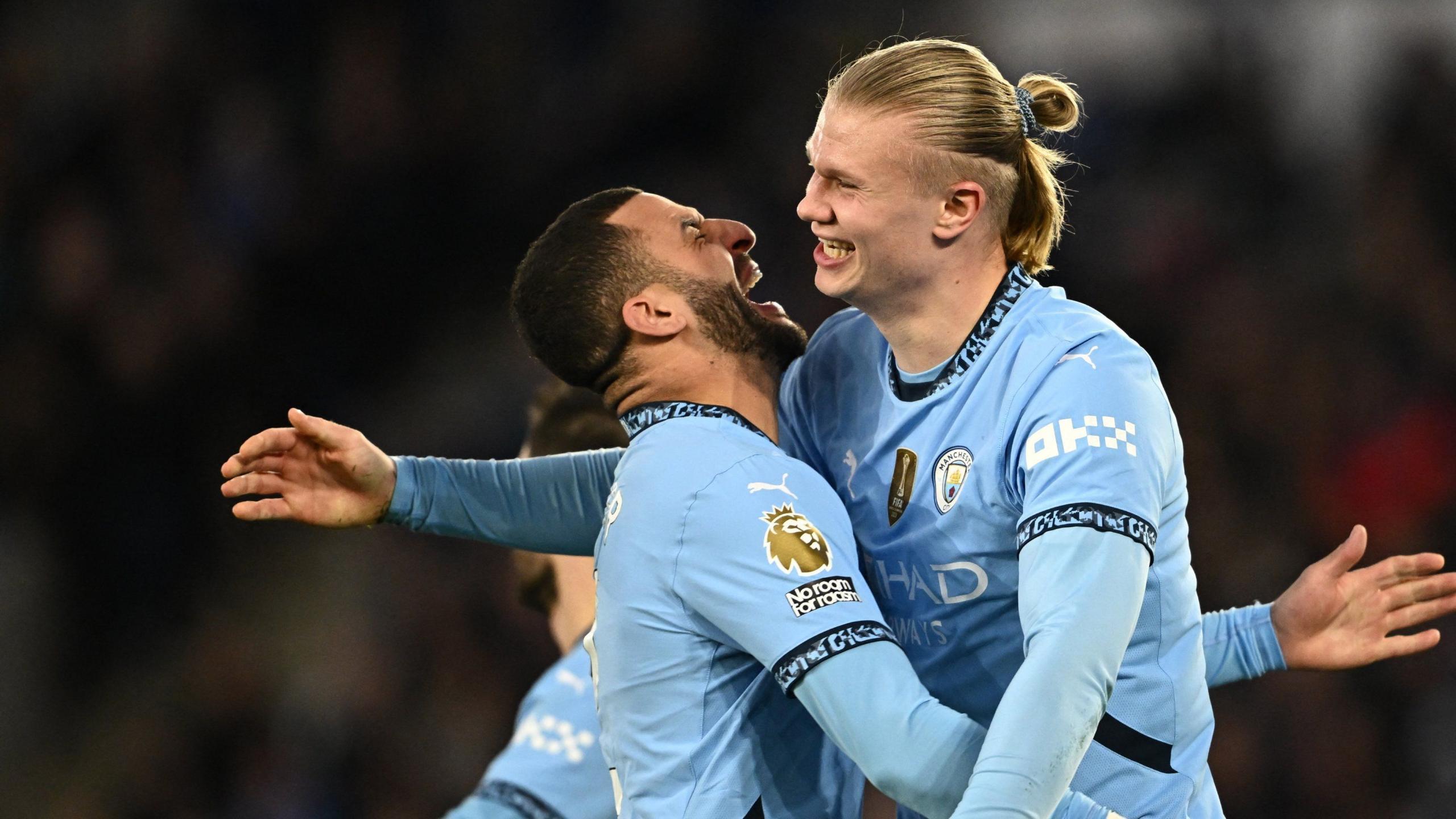 Erling Haaland celebrates