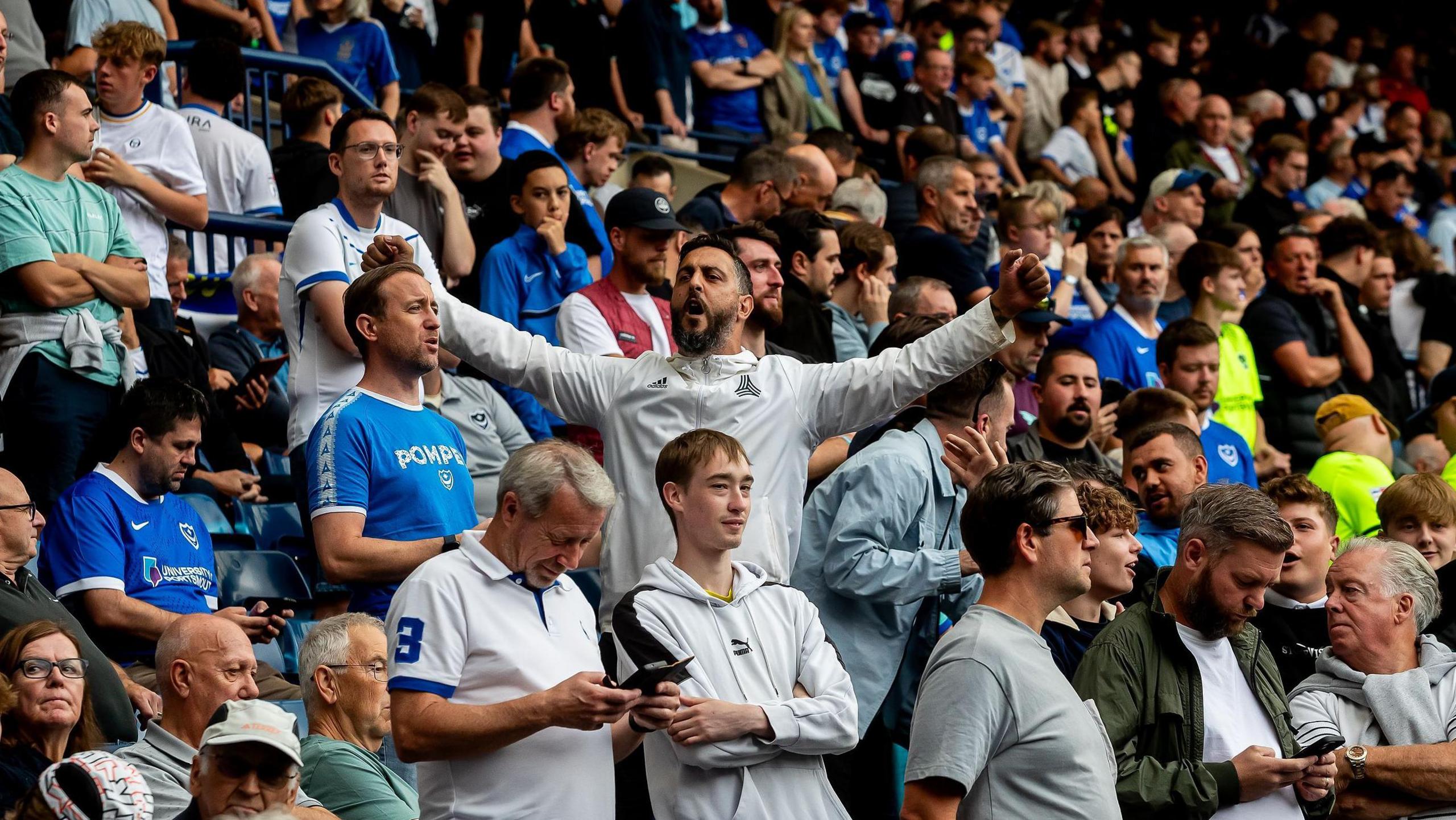Portsmouth fans at The Hawthorns
