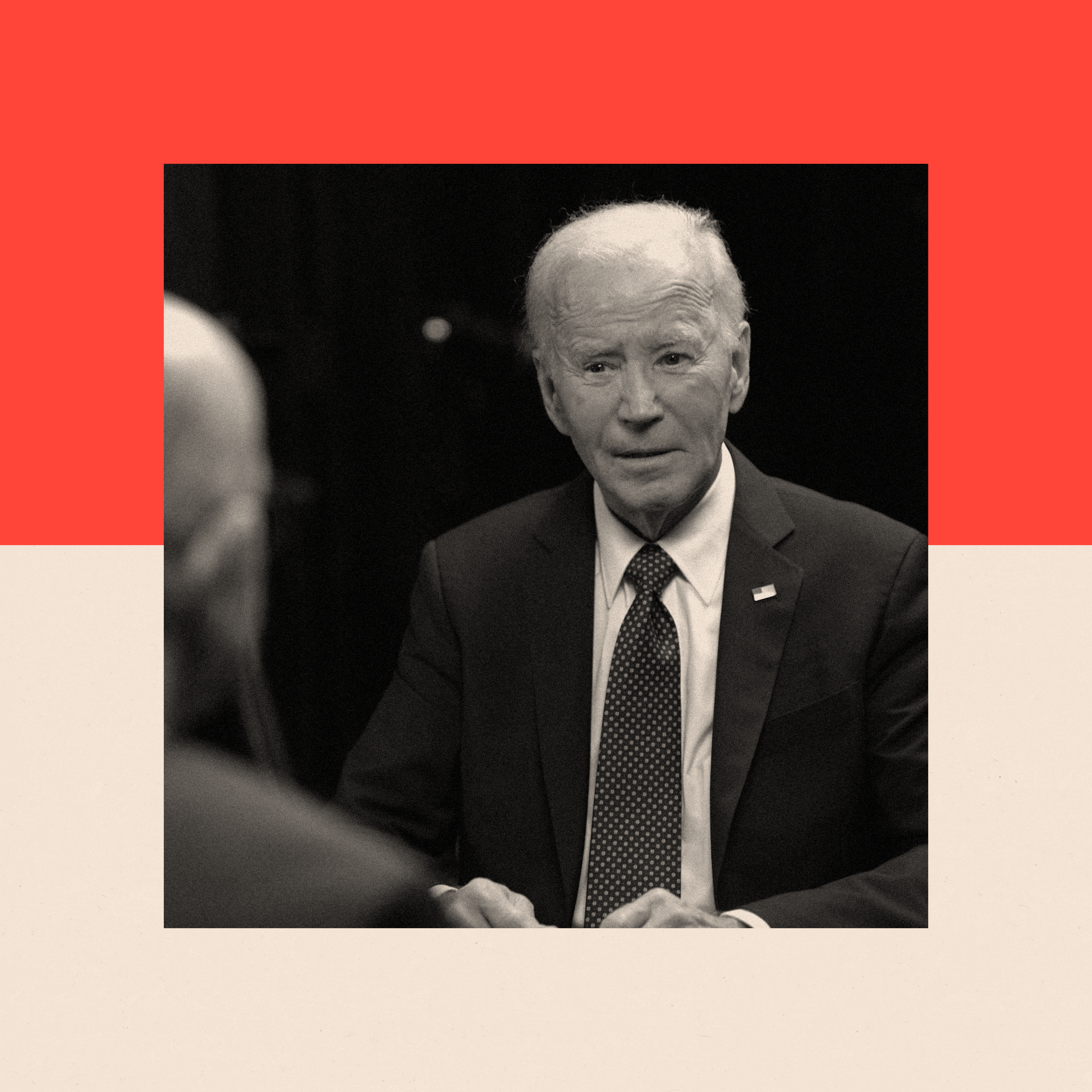 A treated image of Joe Biden