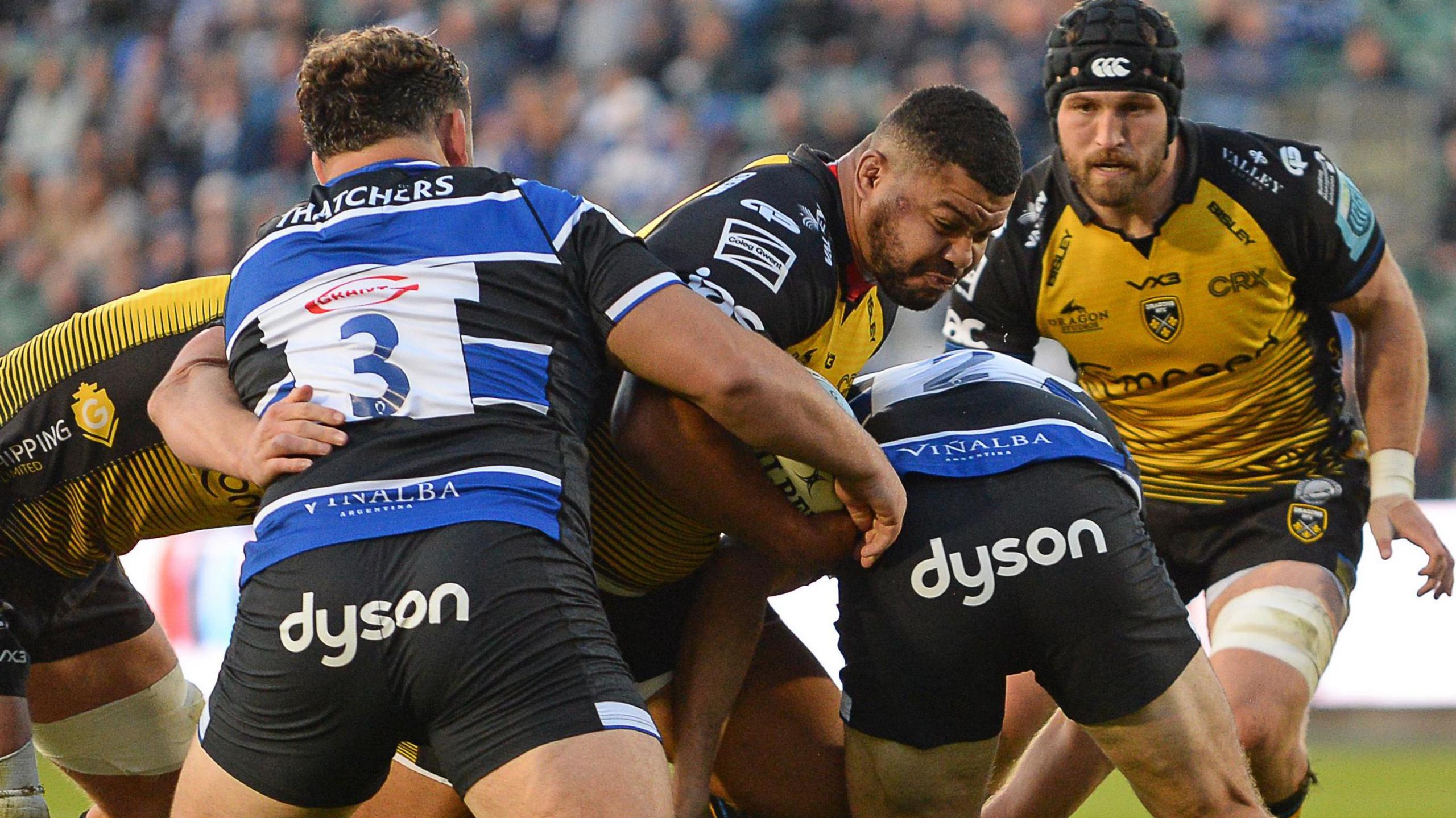 Leon Brown in action against Bath