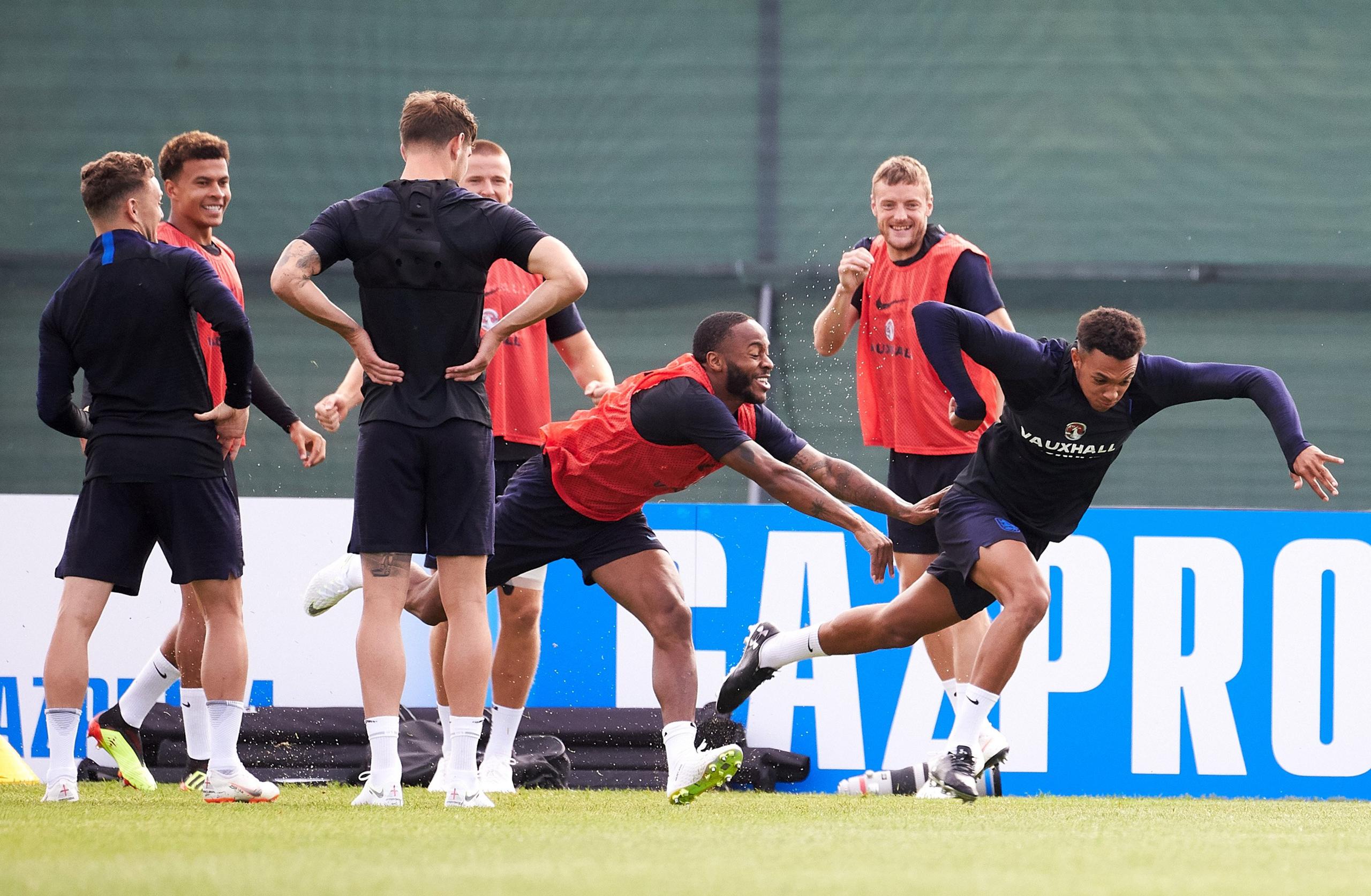 England team in training