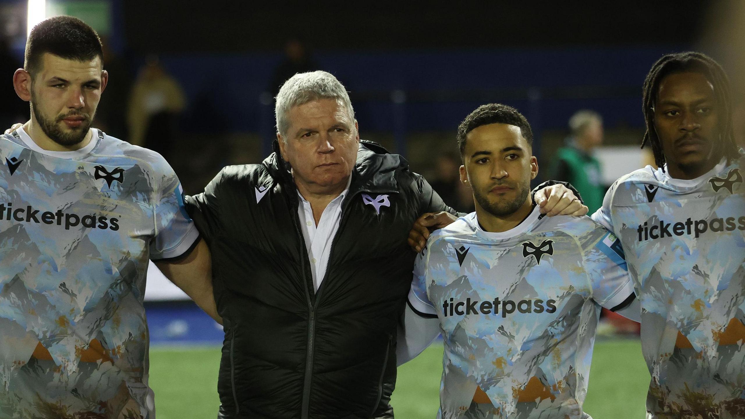 Lance Bradley (second from left) took over as Ospreys chief executive in January 2024