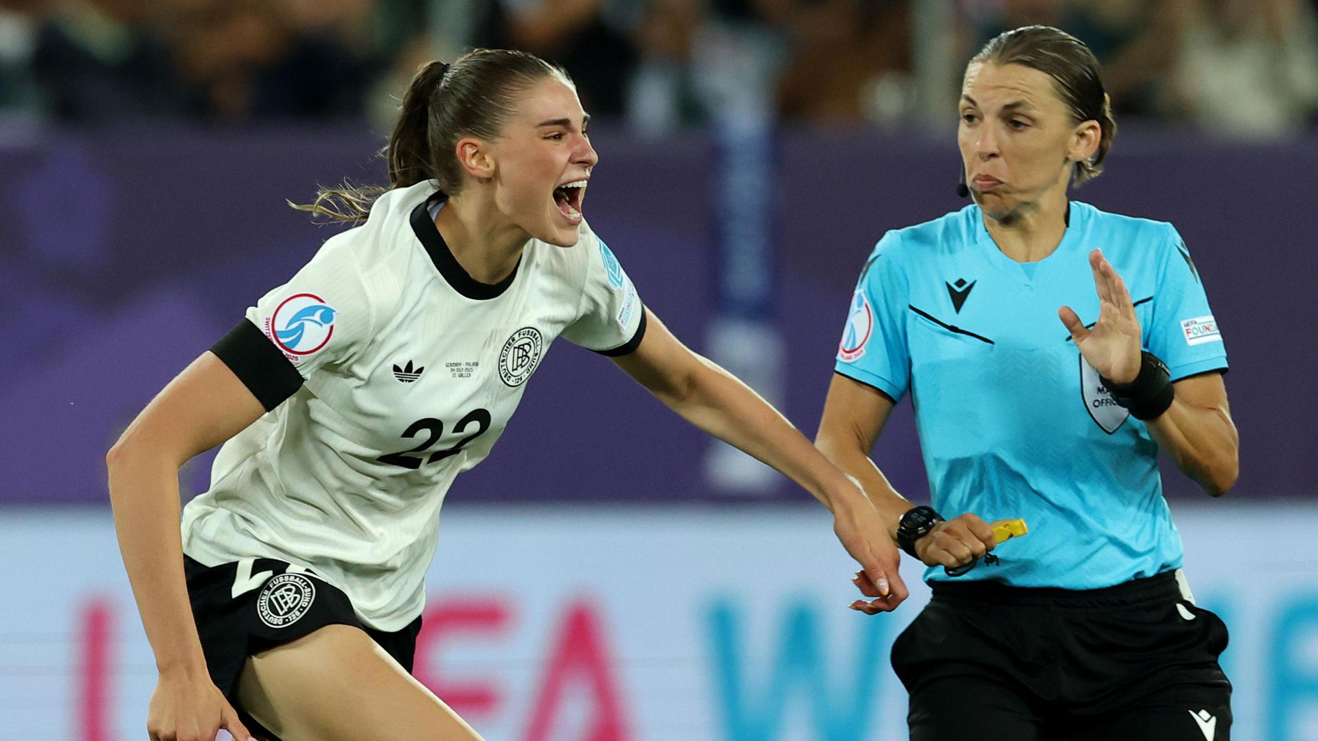 Jule Brand celebrates