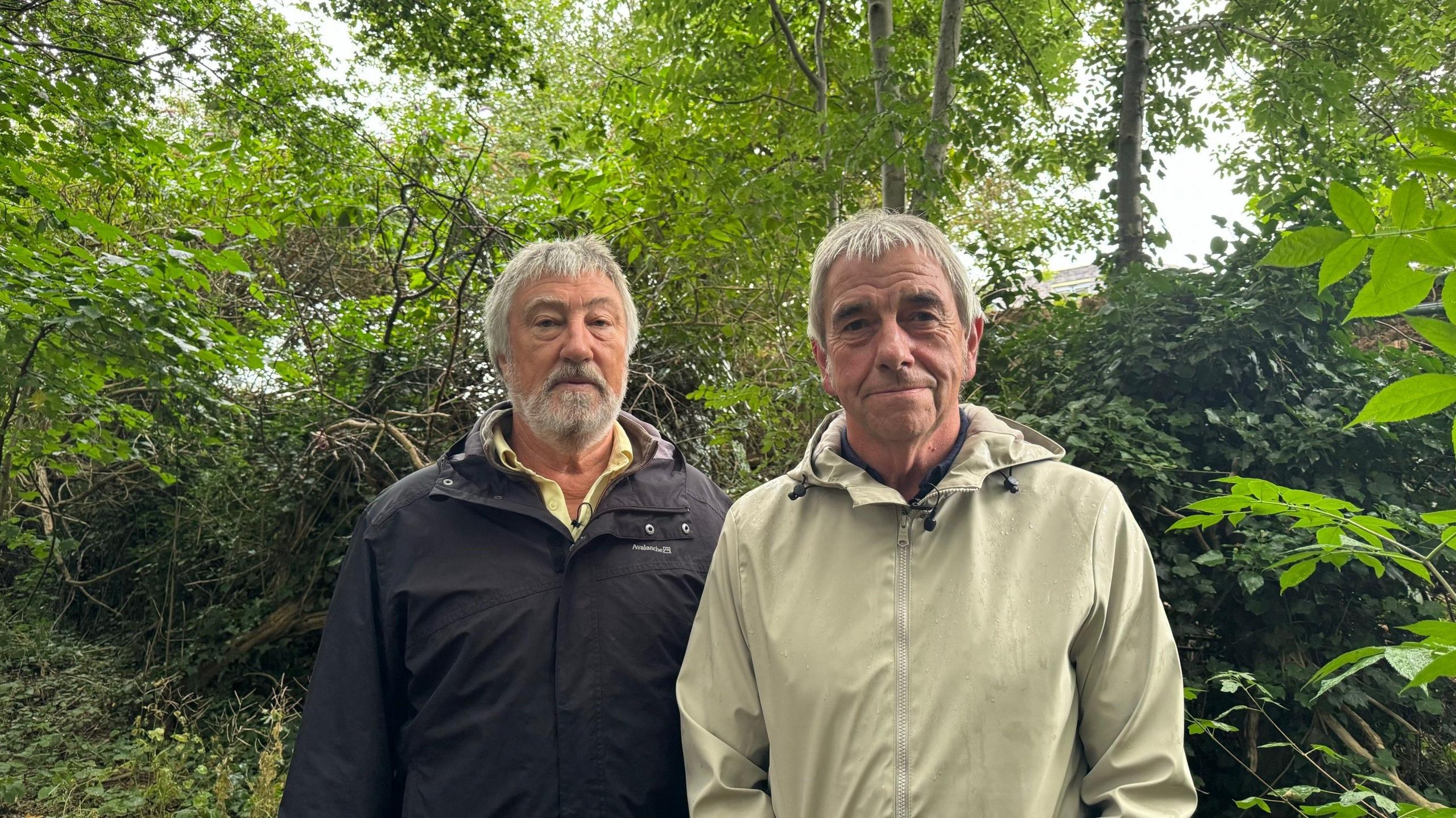 Kevin Gilbert and Dave Quine are volunteers at Aylestone Park in Hereford