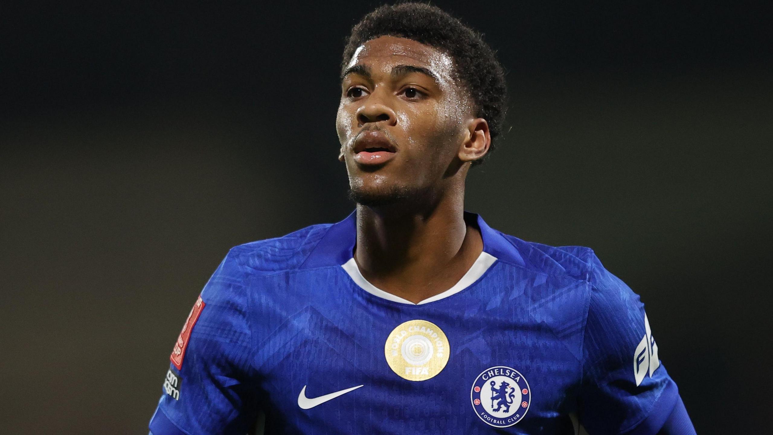 Josh Acheampong in action for Chelsea against Wrexham in the FA Cup in March 2026