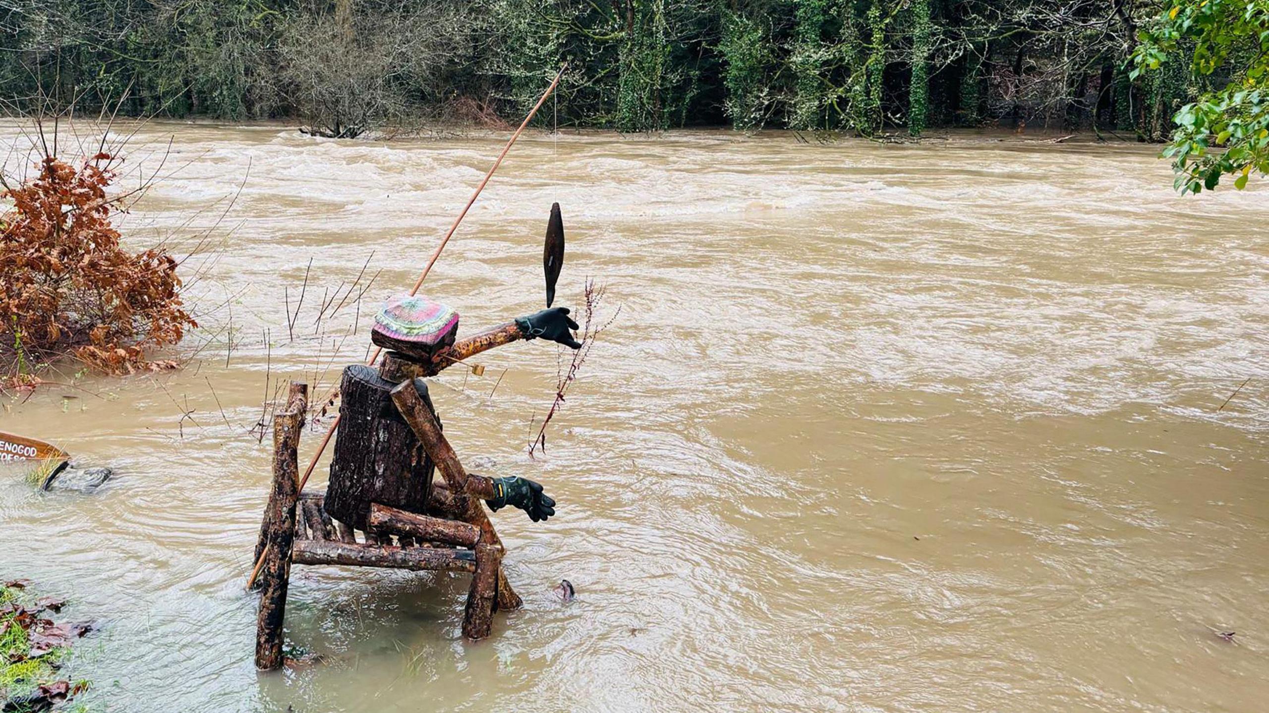 Flooding on River Wye - Builth Wells – Powys.