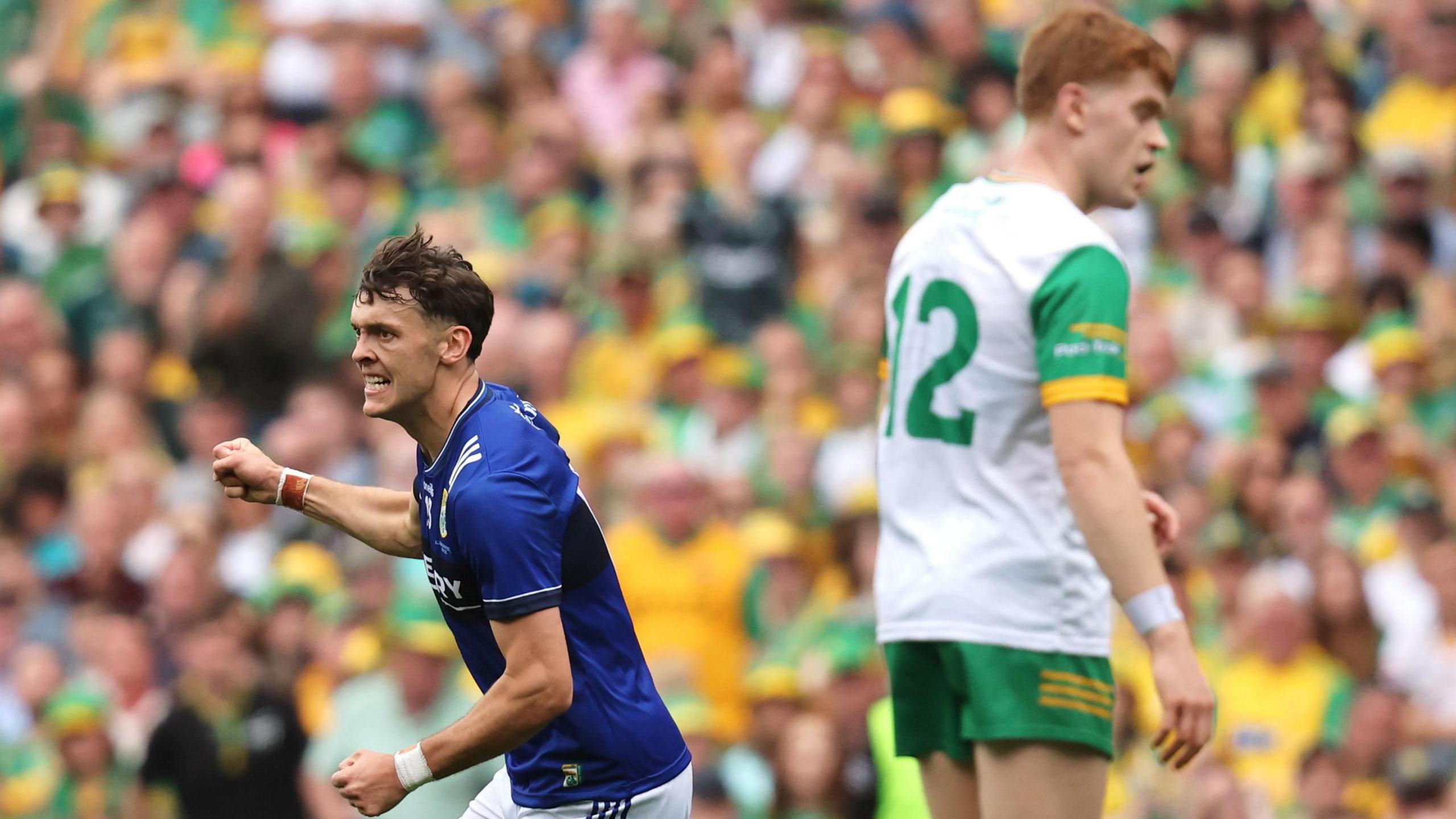 David Clifford scored 0-9 as Kerry beat Donegal to lift the Sam Maguire in last year's decider, Ciaran Moore is also in the shot