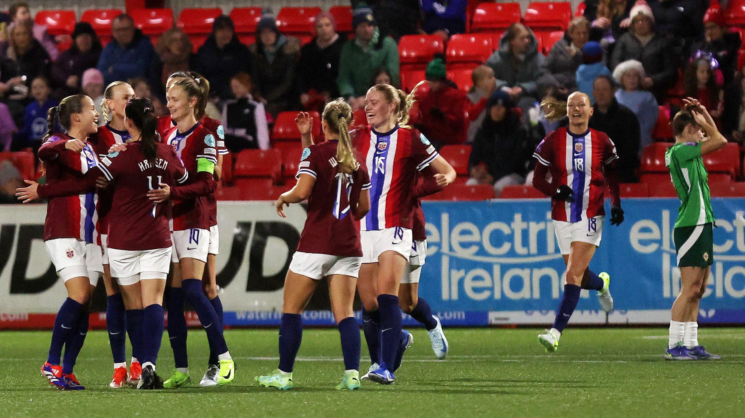 Norway celebrate a goal