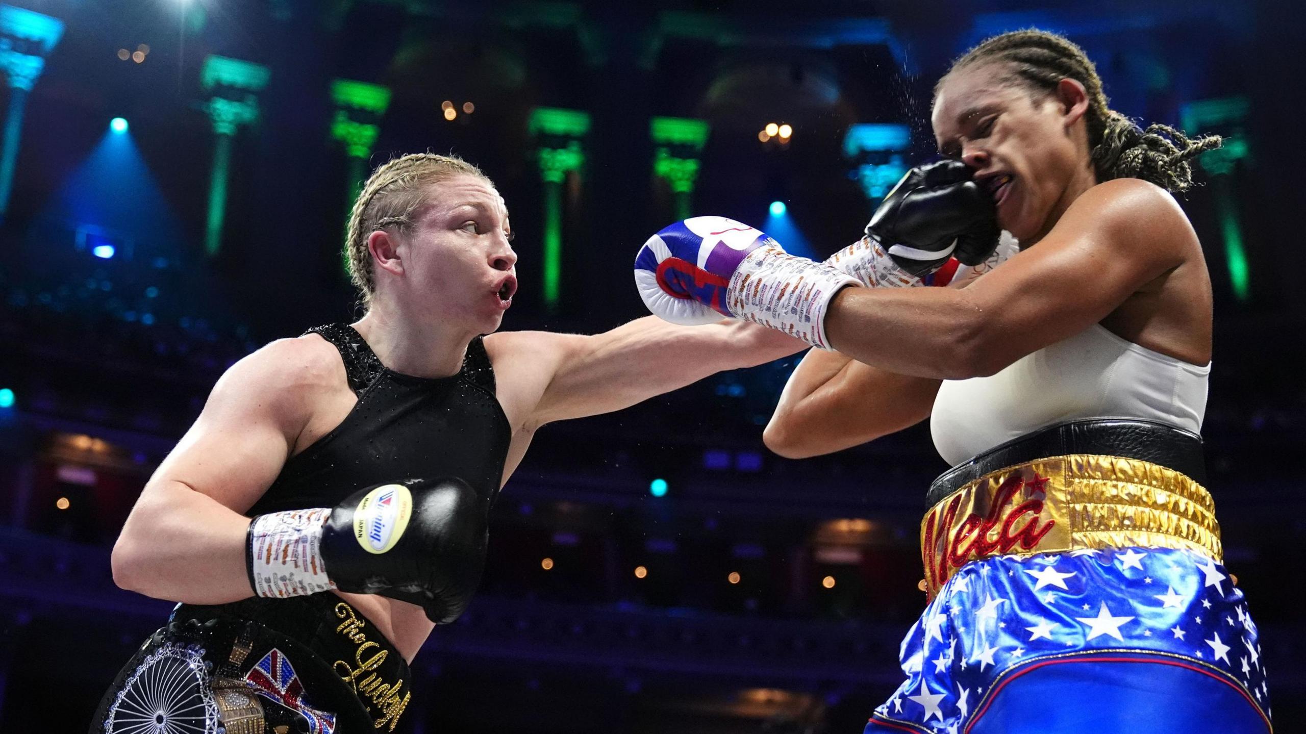 Lauren Price punches Natasha Jonas