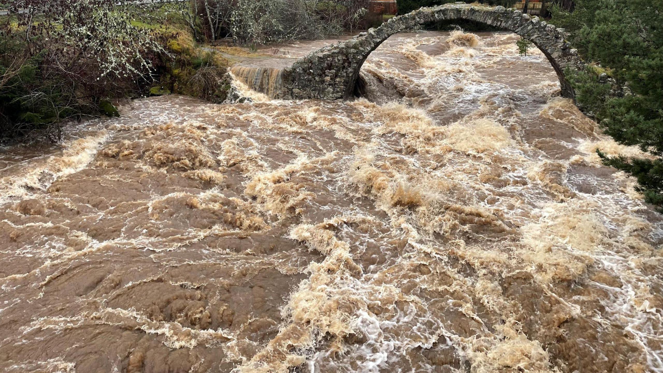 Fast flowing river, Carrbridge