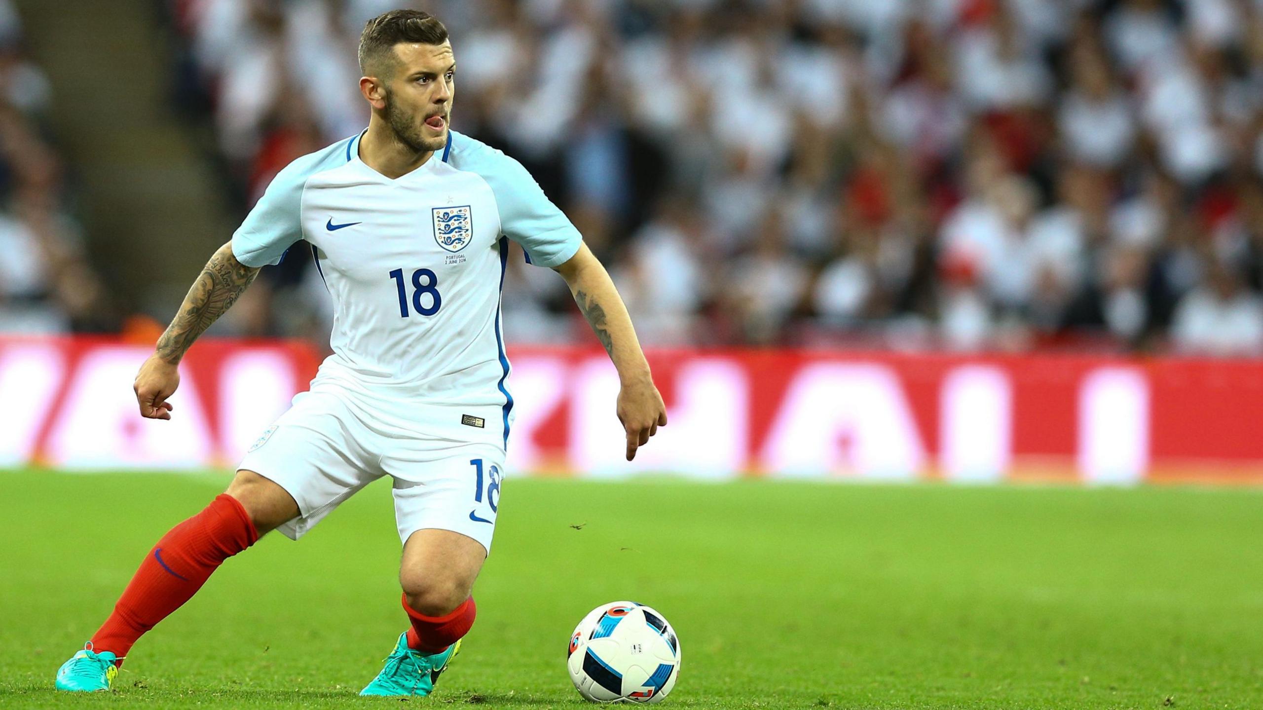 Jack Wilshere playing for England